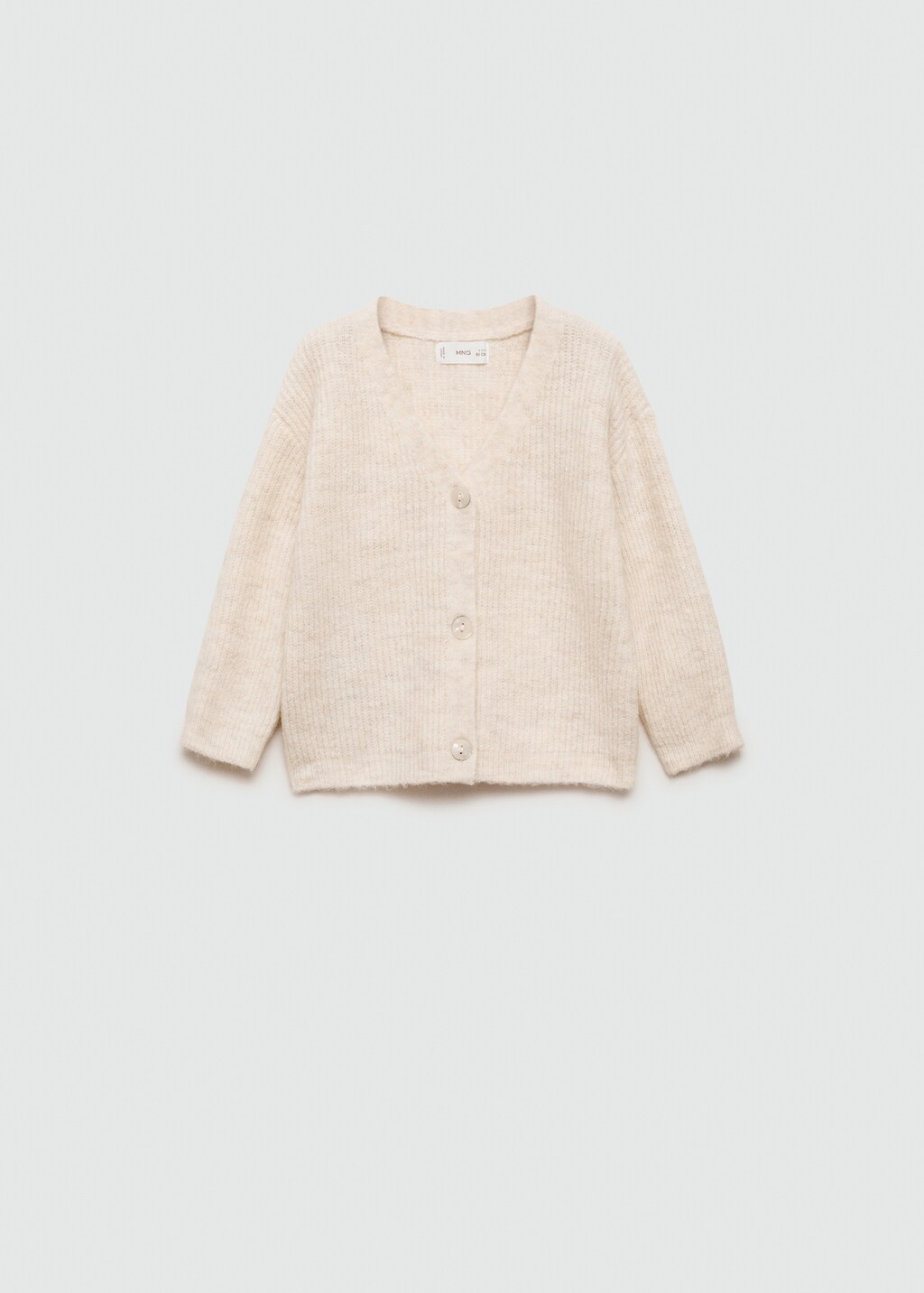 Beige ribbed cardigan online