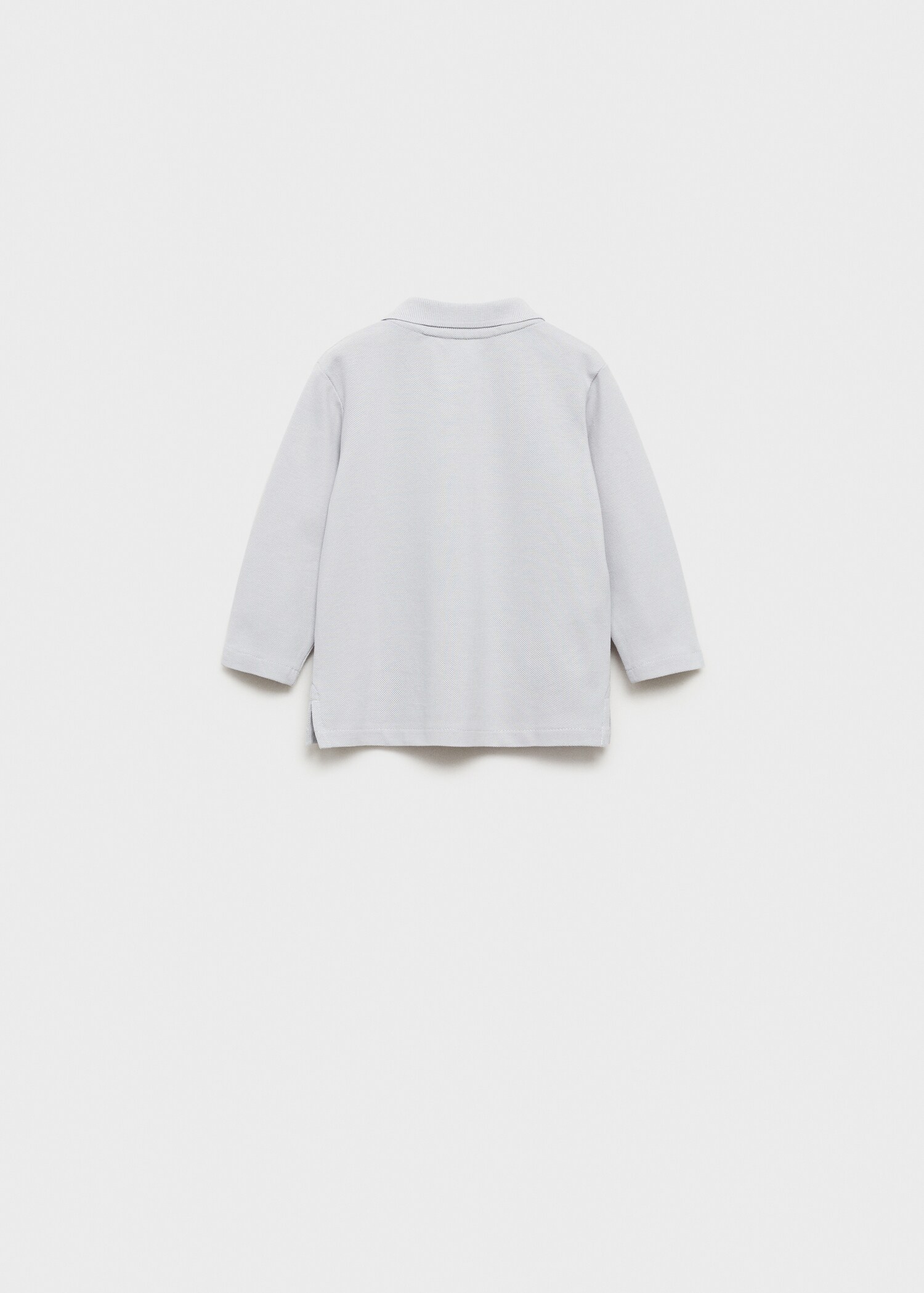Long sleeves cotton polo - Reverse of the article