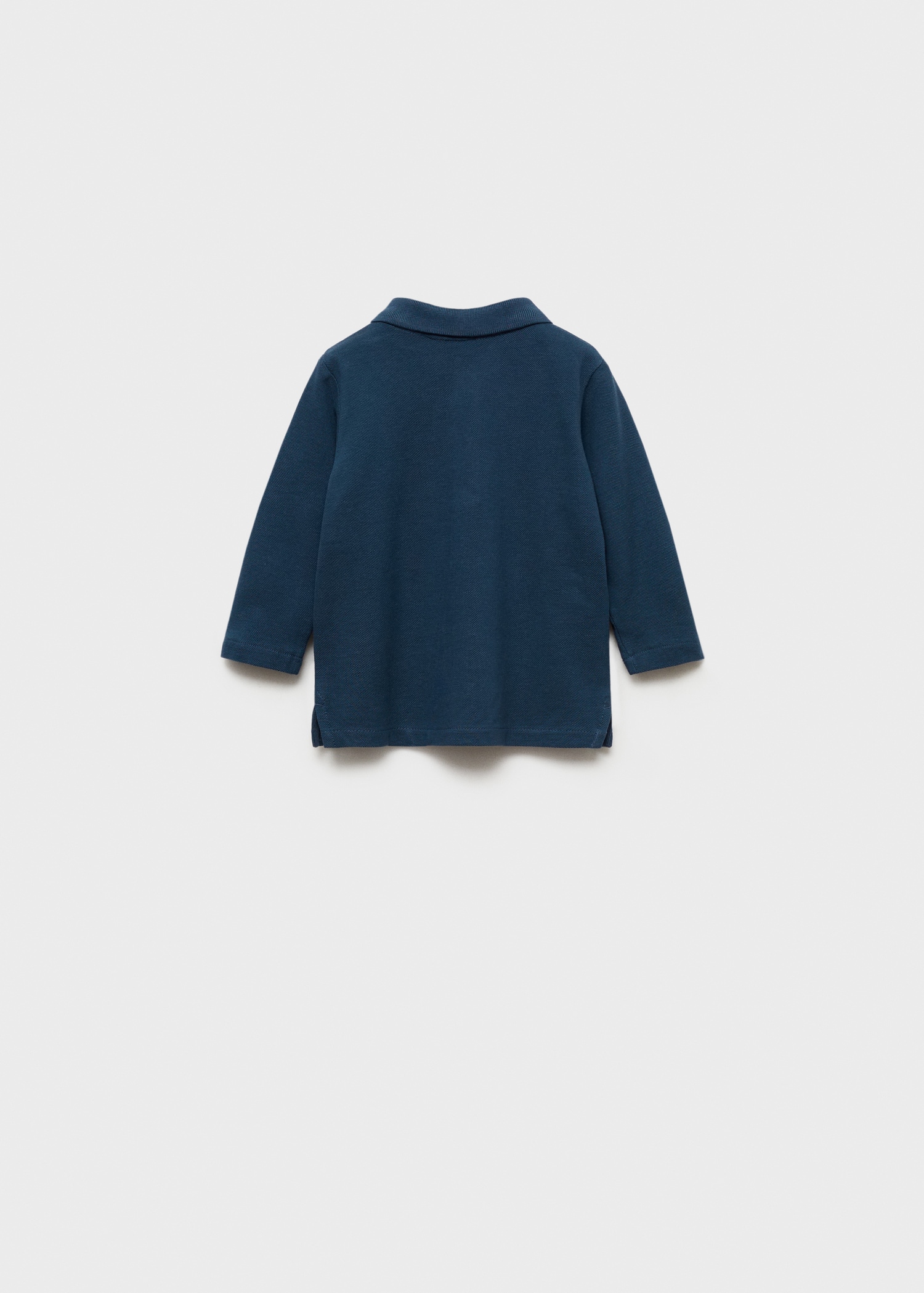 Long sleeves cotton polo - Reverse of the article