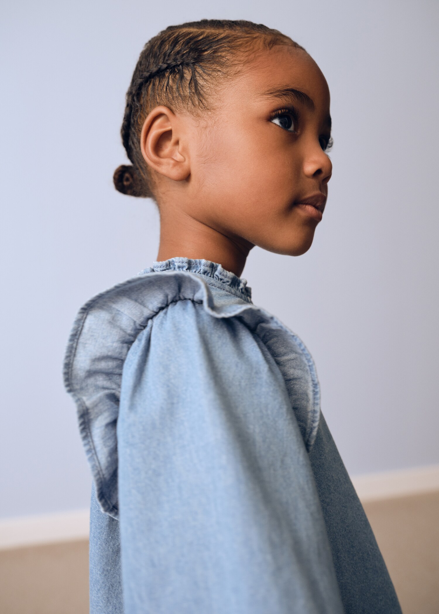 Frilled denim shirt - Details of the article 5