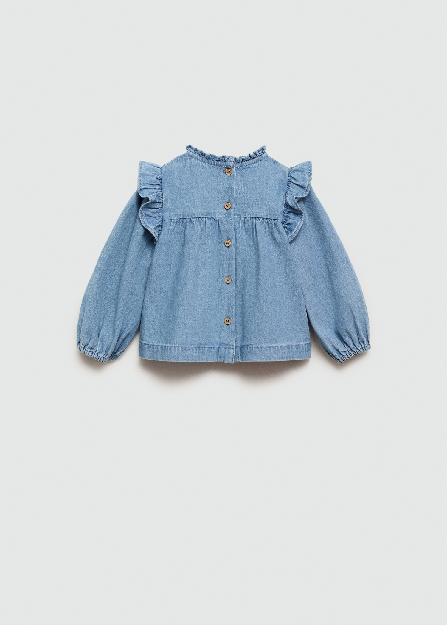 Frilled denim shirt - Reverse of the article