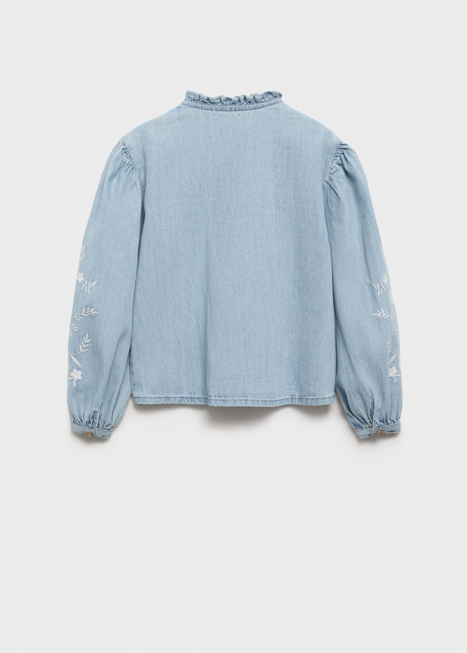 Embroidered denim blouse - Reverse of the article