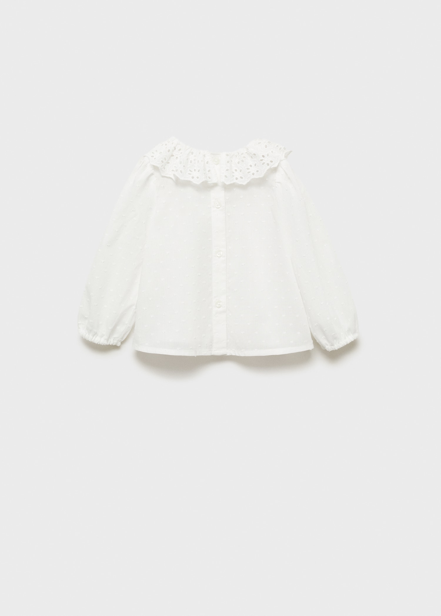 Baby-collar openwork shirt - Reverse of the article