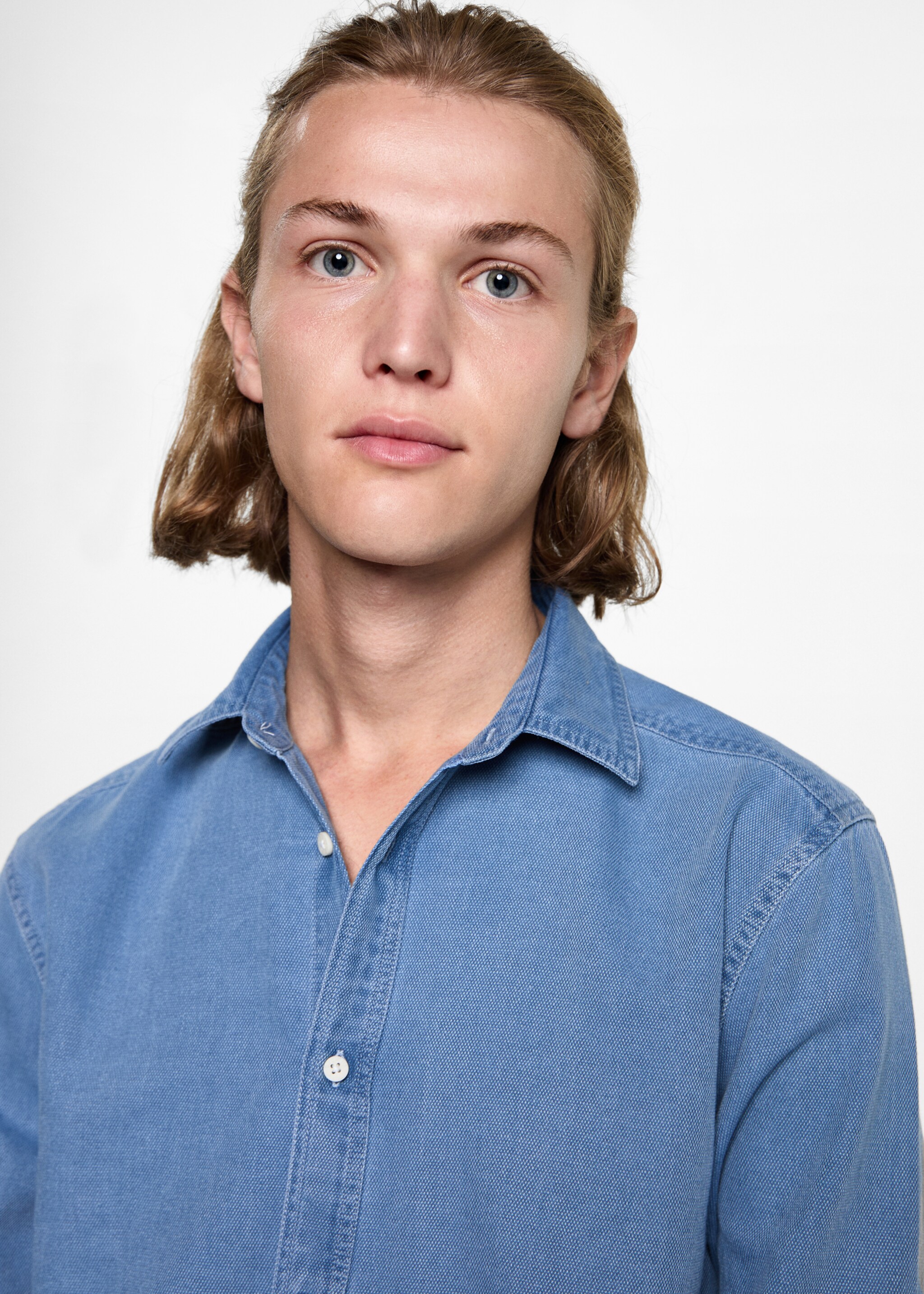 Cotton slim-fit t-shirt - Details of the article 1