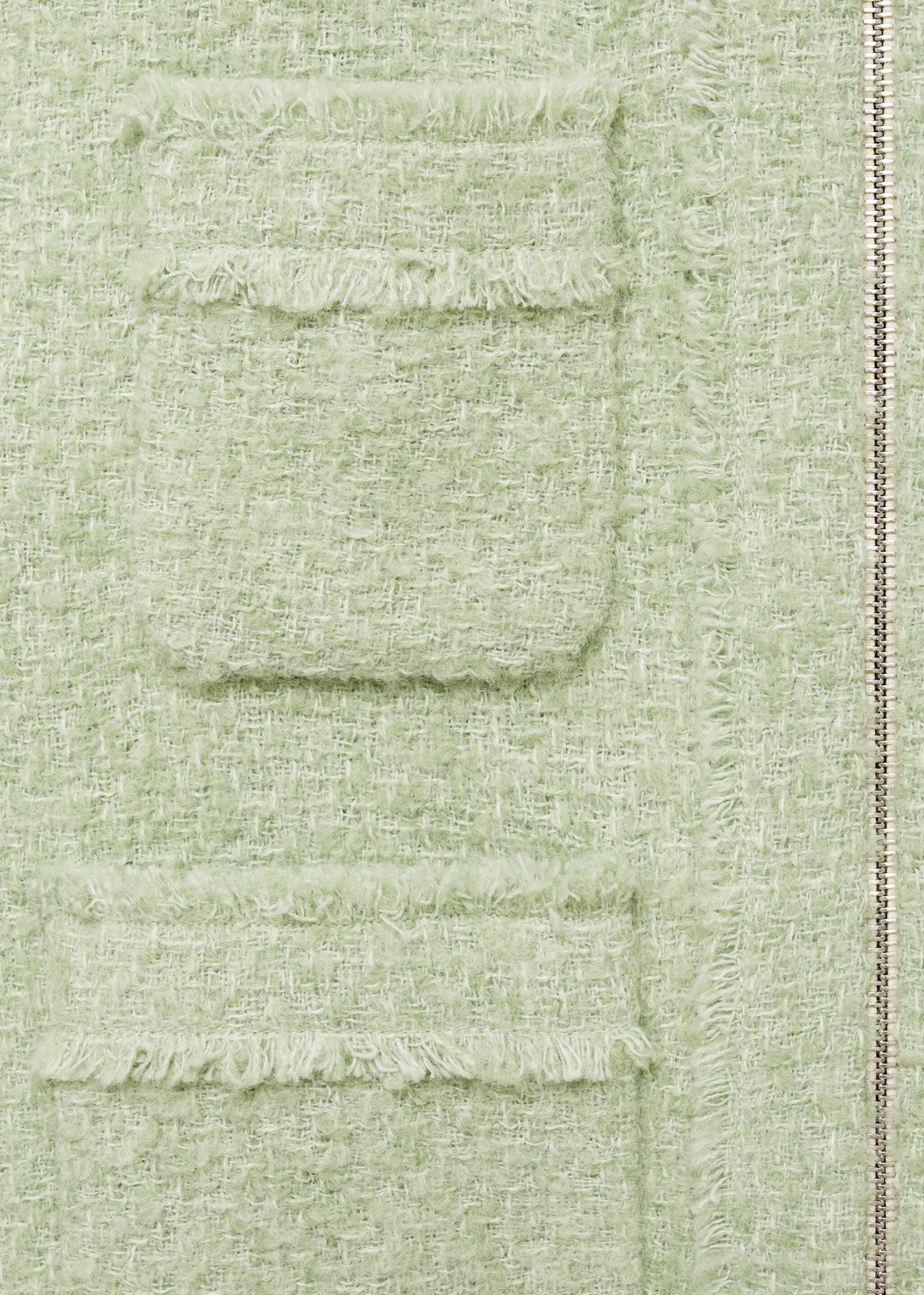 Tweed jacket with zip - Details of the article 0