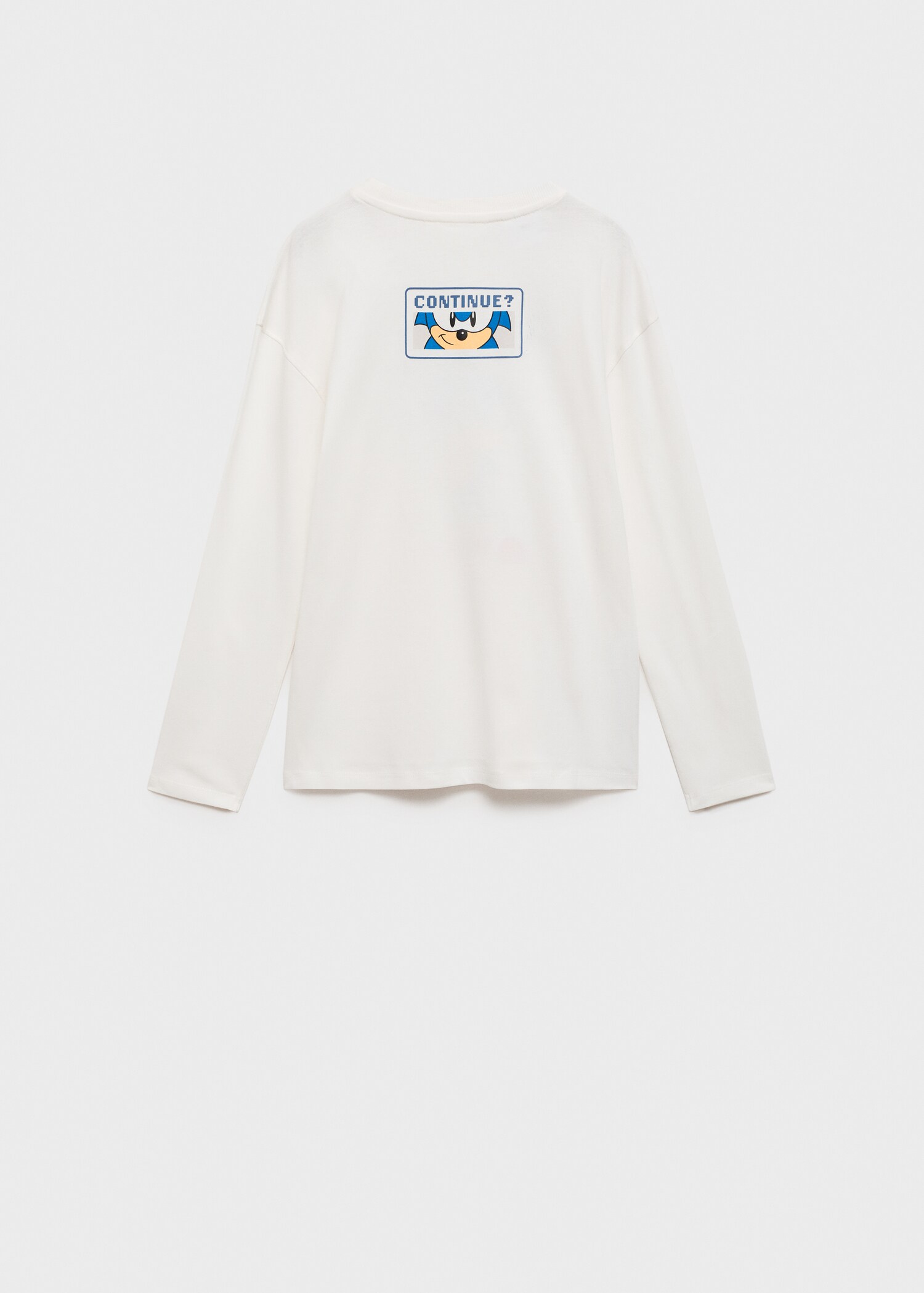 Embossed Sonic t-shirt - Reverse of the article