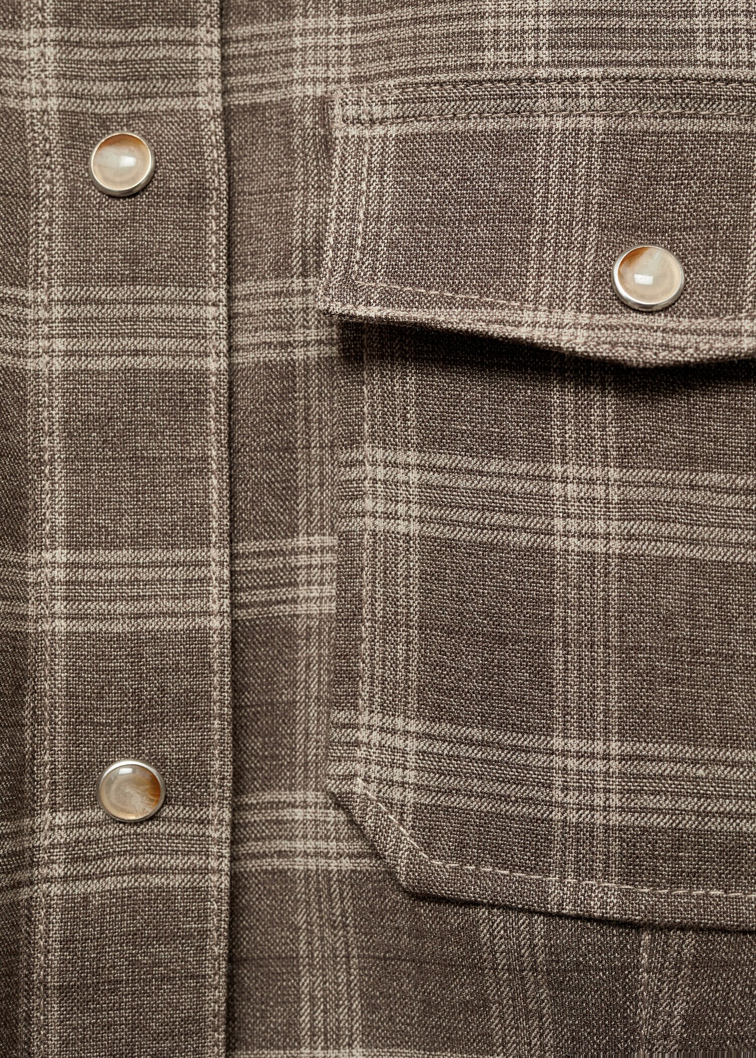 Check overshirt with pockets - Details of the article 0