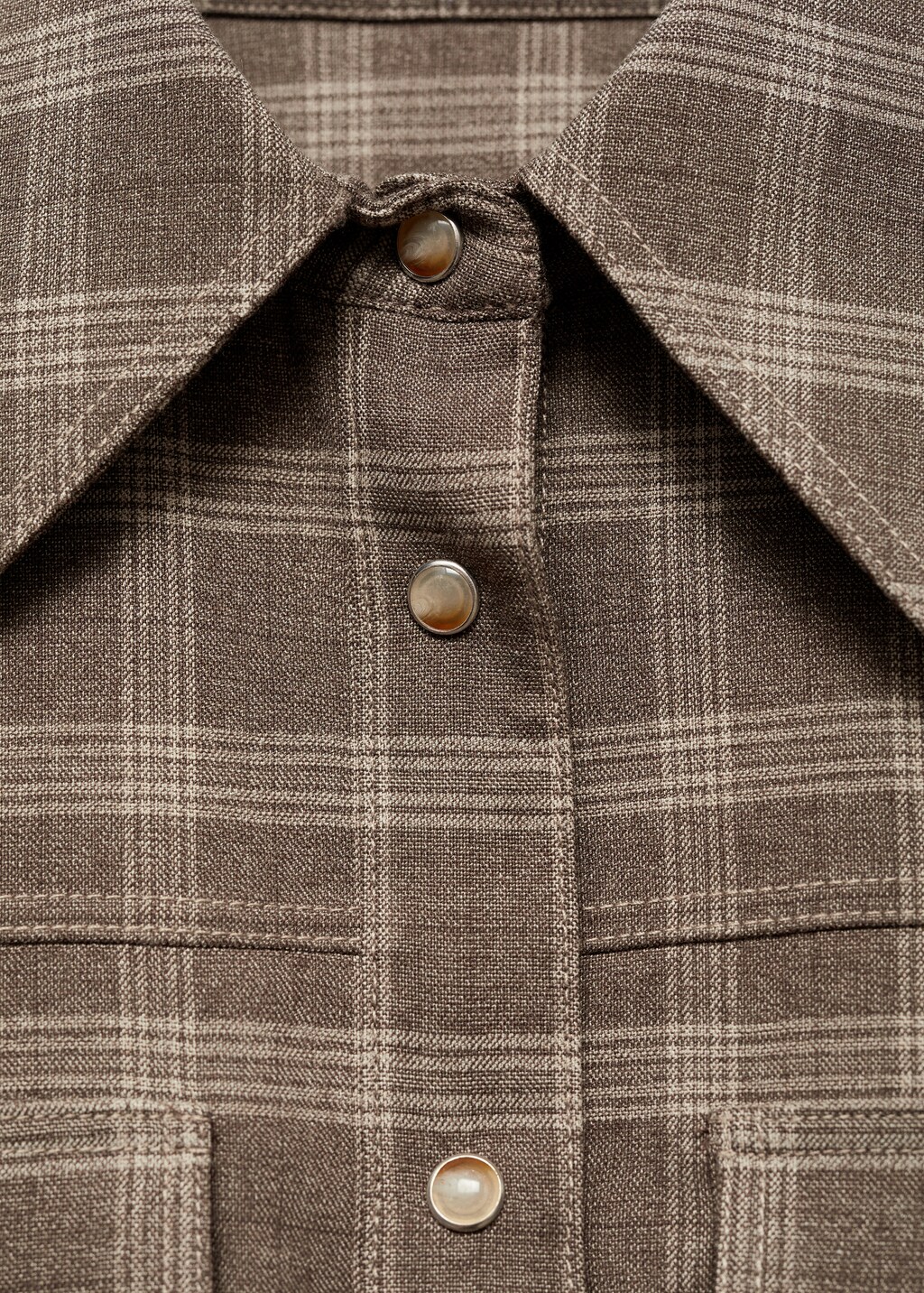 Sobrecamisa cuadros bolsillos