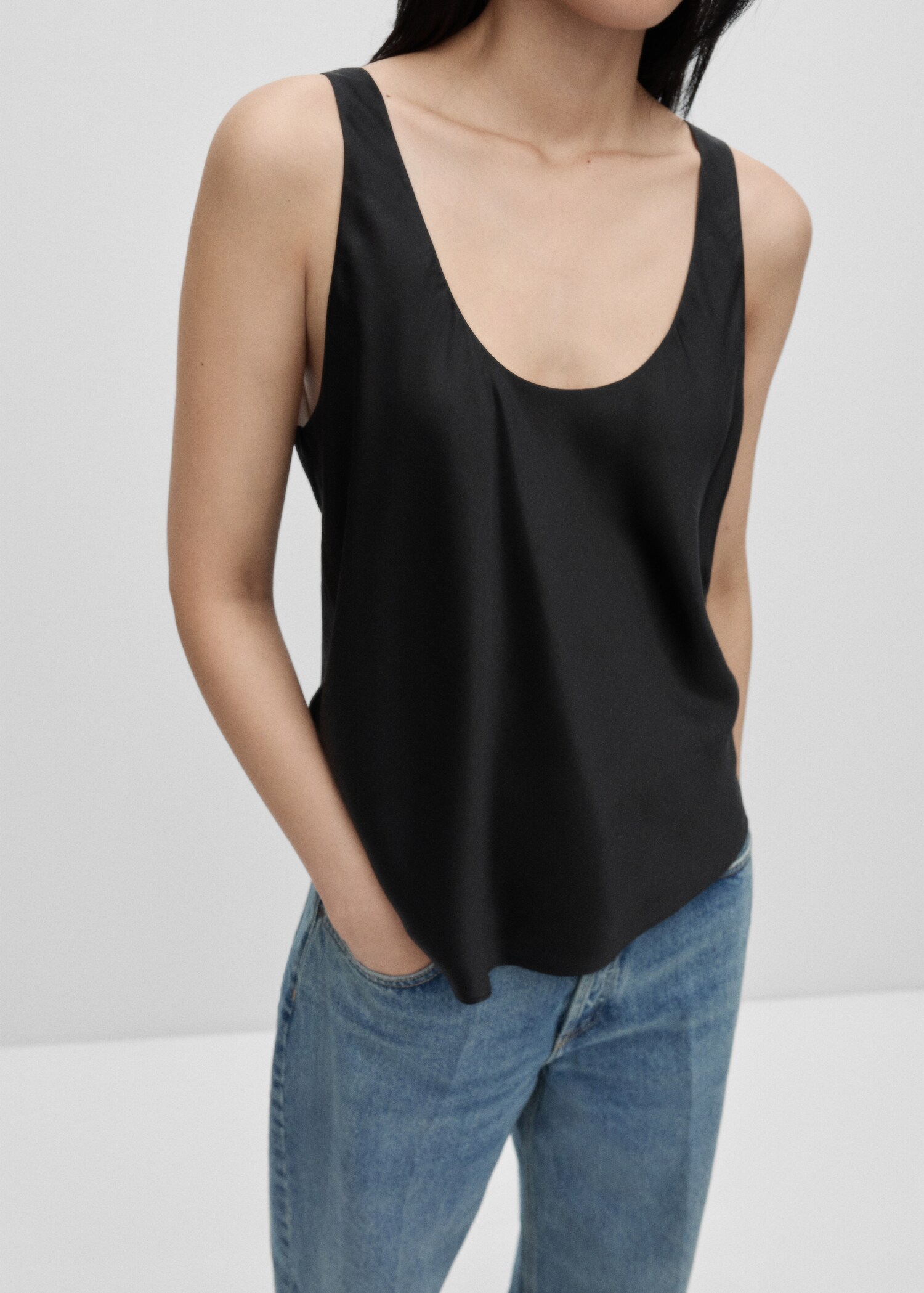 Silk satin top - Details of the article 6