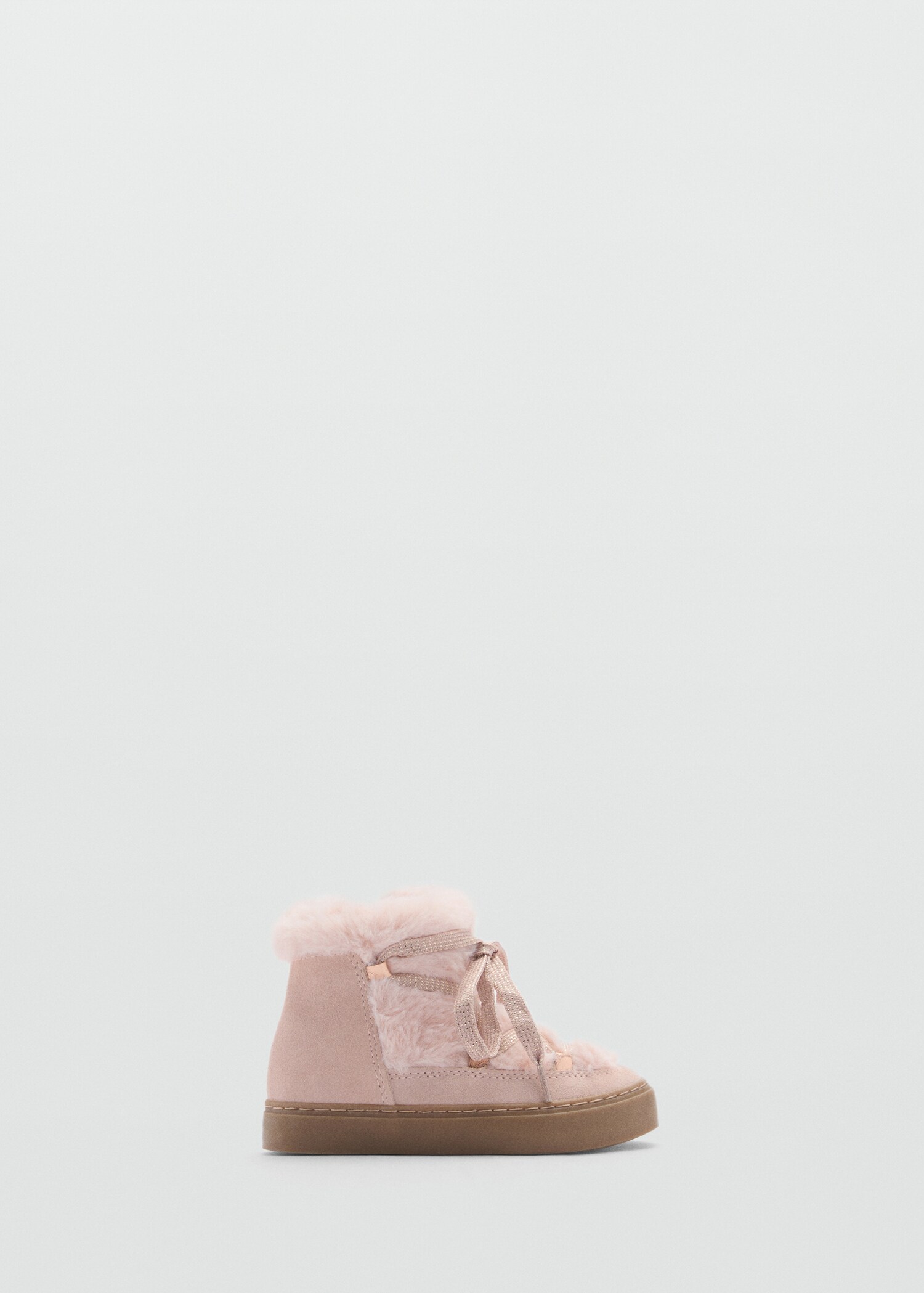 Bottines lacets imitation fourrure - Article sans modèle