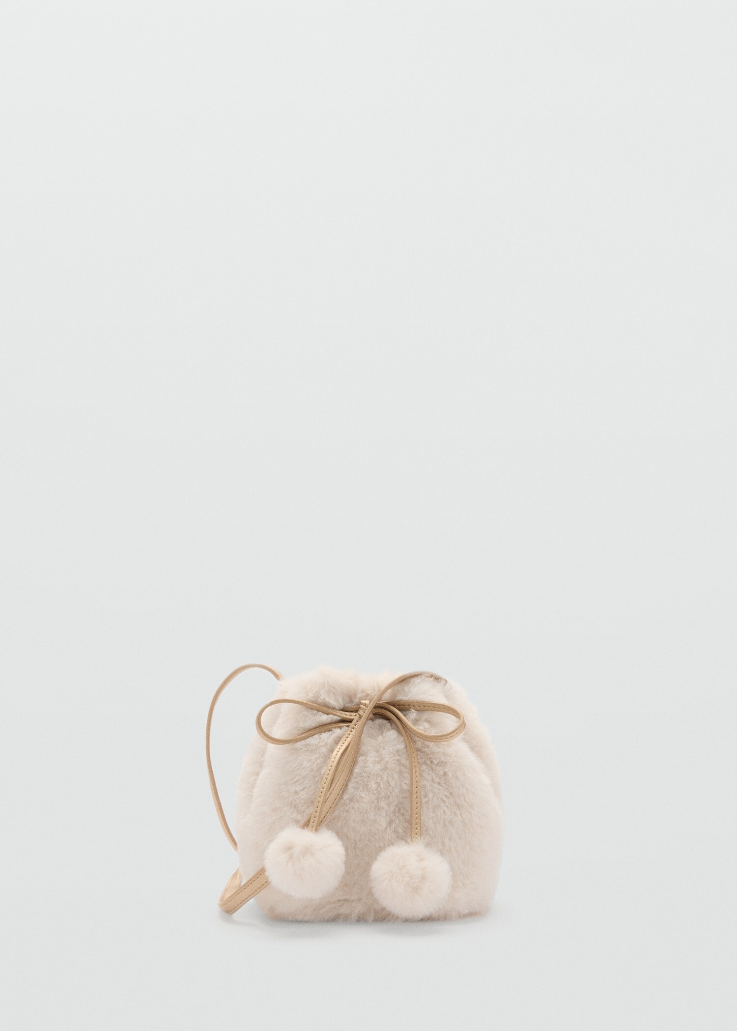 Fur-effect bag with metal handle - Article without model