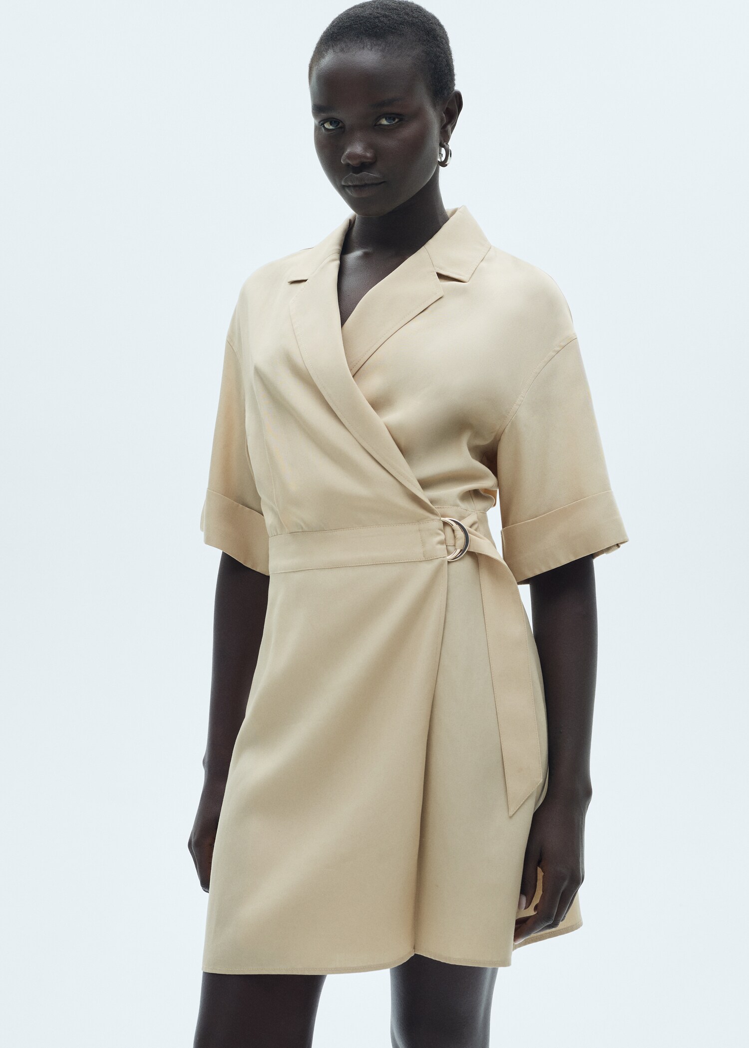 Lyocell dress with belt - Medium plane