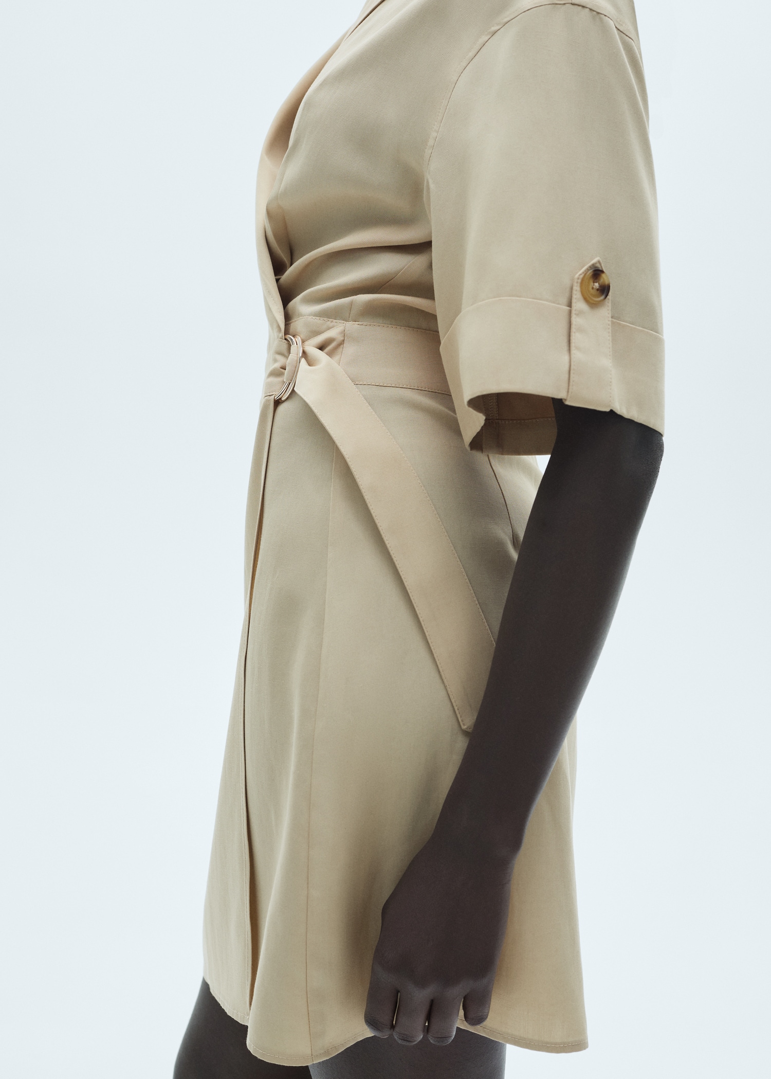 Lyocell dress with belt - Details of the article 1