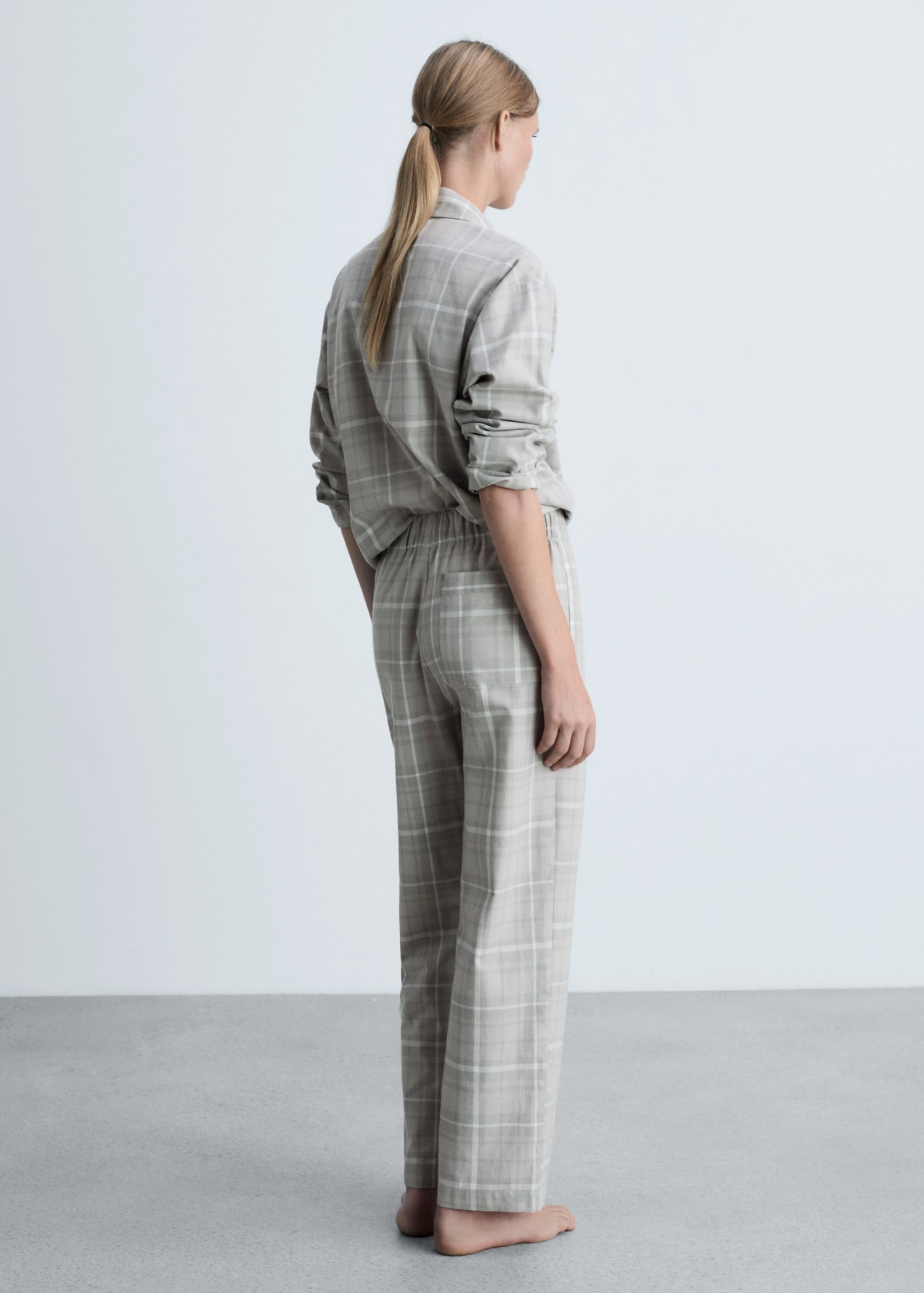 Organic cotton pyjama trousers - Reverse of the article