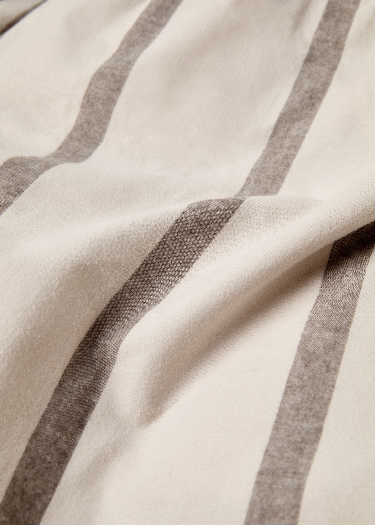 100% cotton flannel striped duvet cover for 135cm bed - Details of the article 2