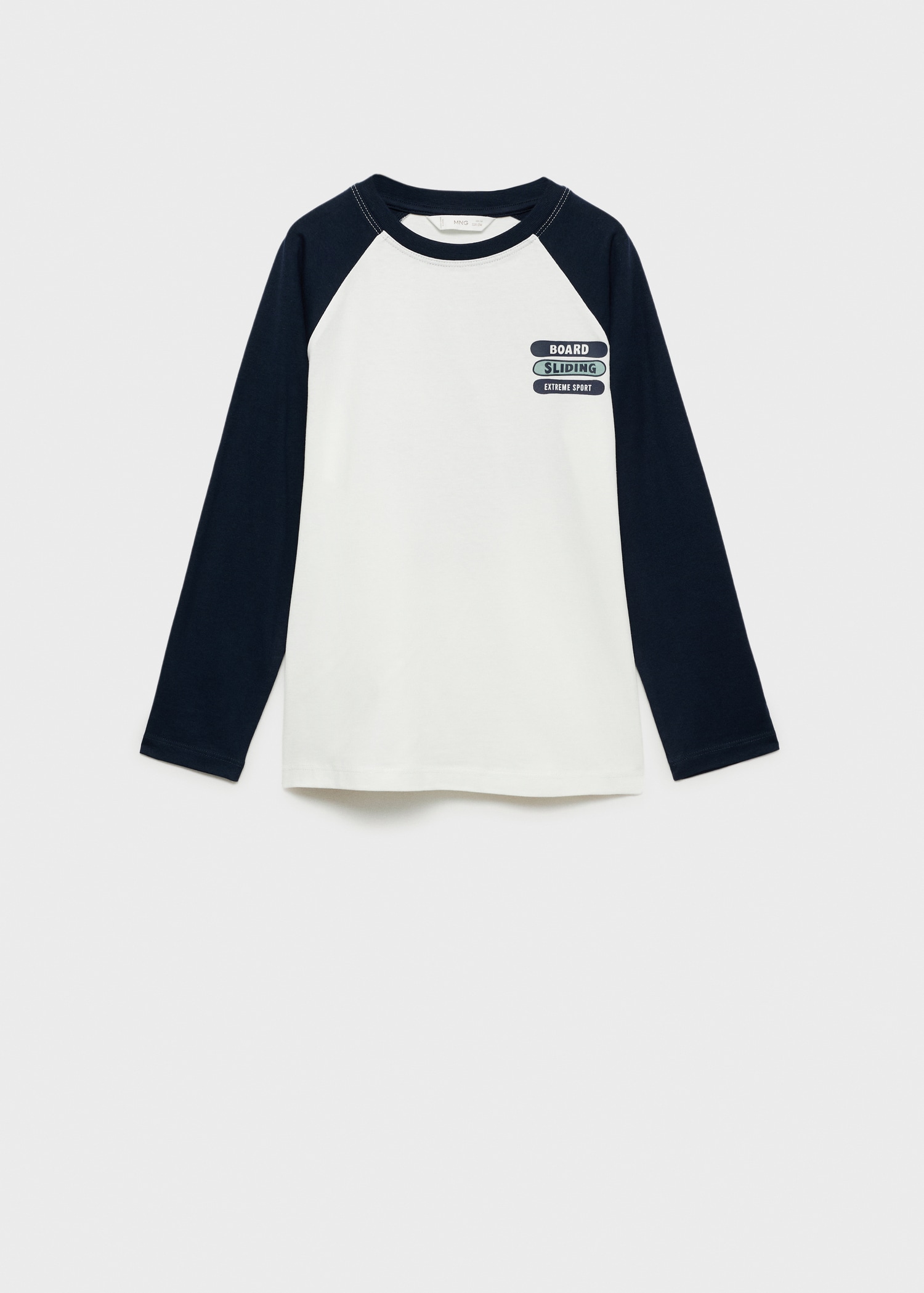 Contrasting cotton-blend T-shirt - Article without model