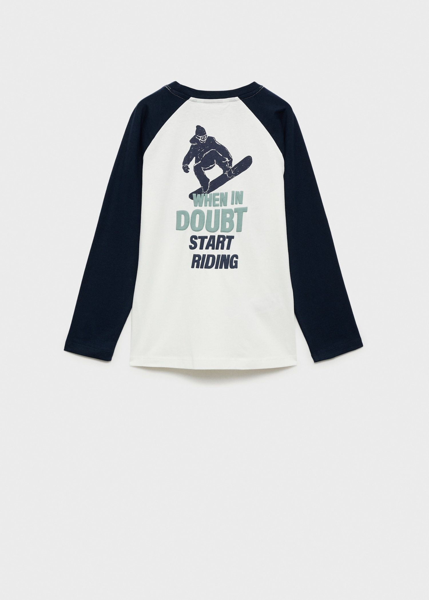 Contrasting cotton-blend T-shirt - Reverse of the article