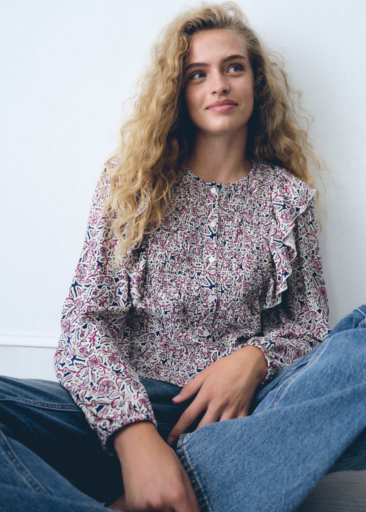 Blouse froncée manches volantées - Détail de l'article 5