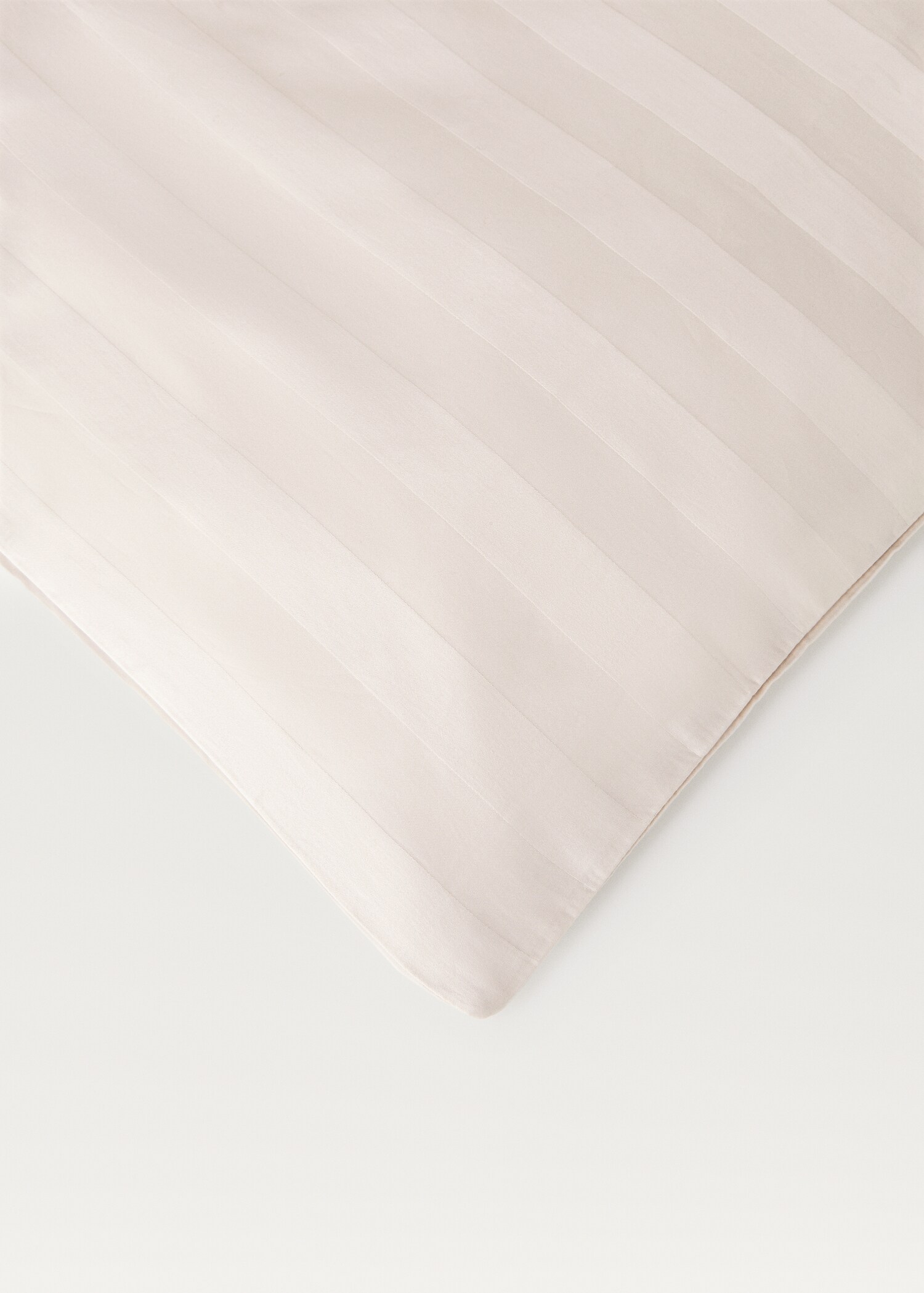 Gestreept jacquard satijnkatoenen dekbedovertrek, bed 150/160 cm - Detail van het artikel 3