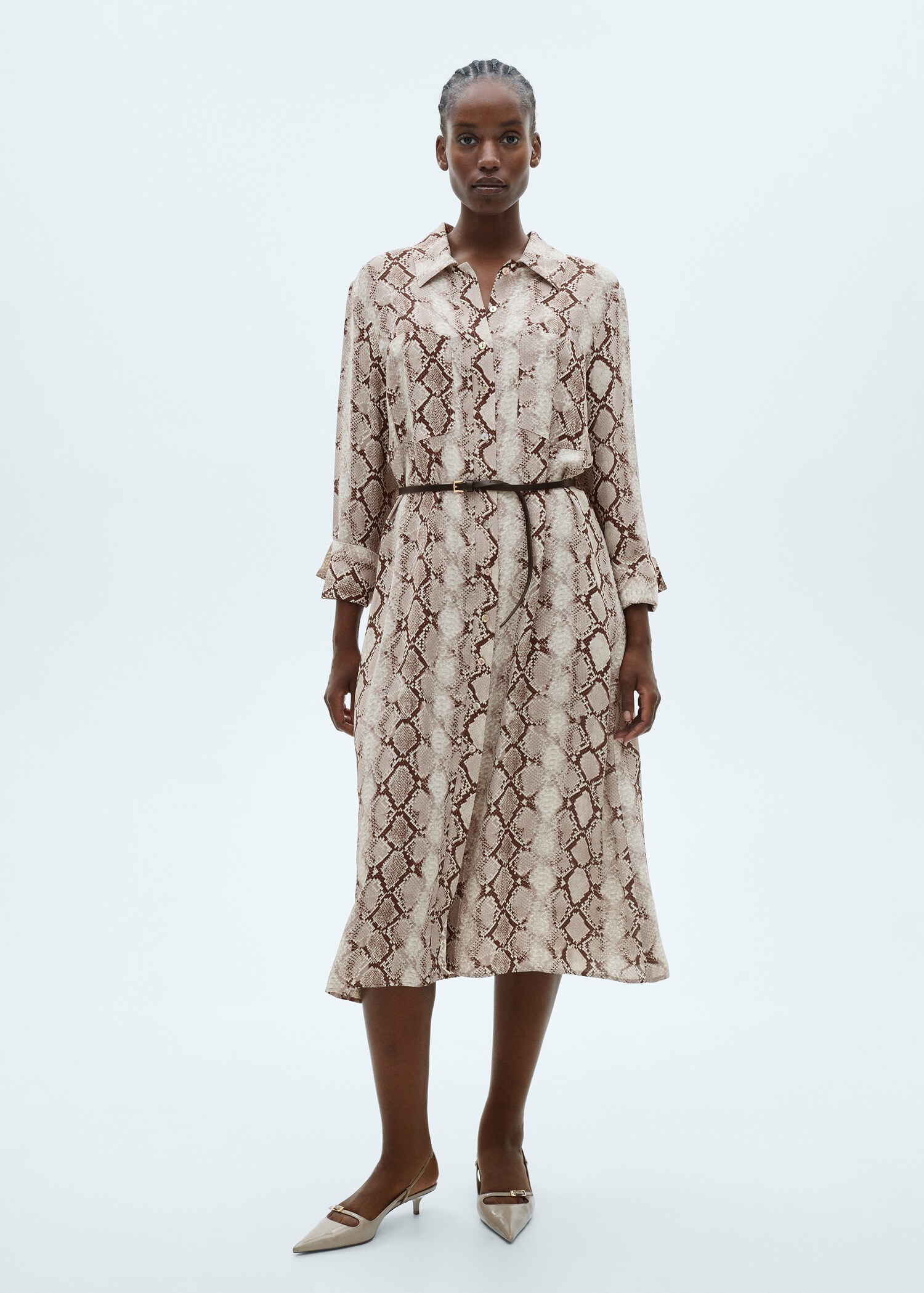 Robe chemisier en imprimé serpent - Détail de l'article 3
