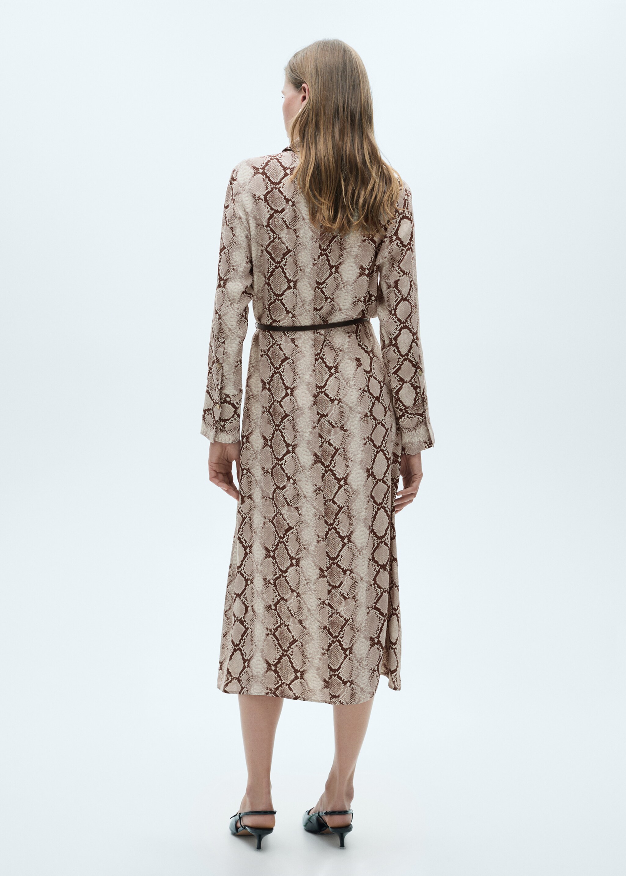 Snake print shirt dress - Reverse of the article