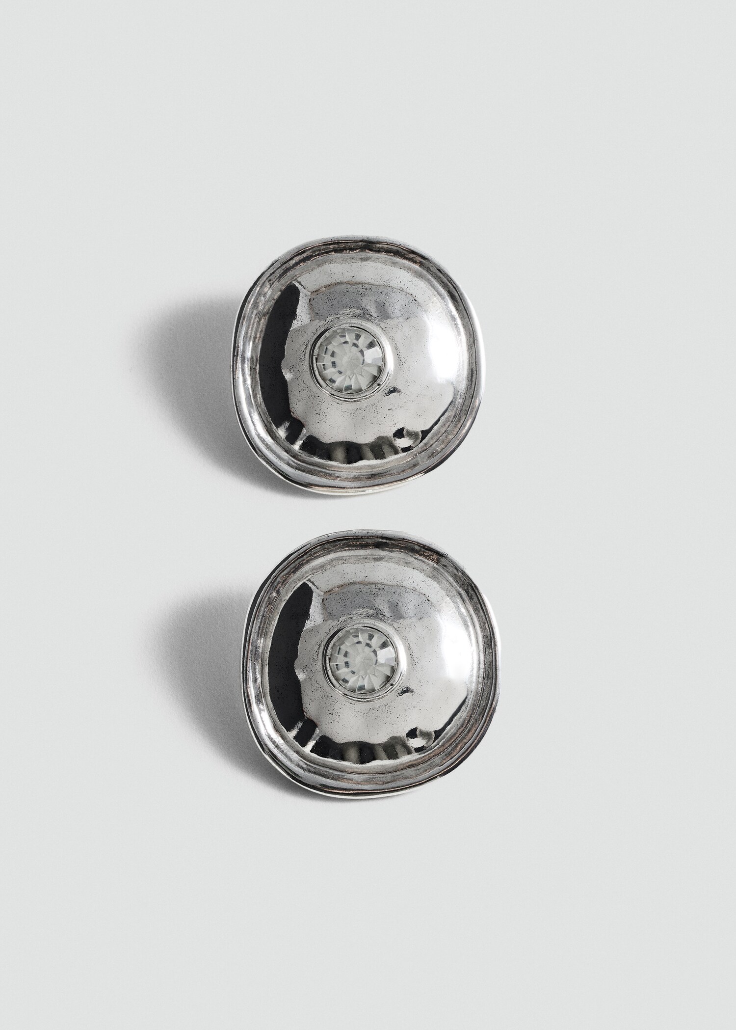 Coin crystal earrings - Medium plane