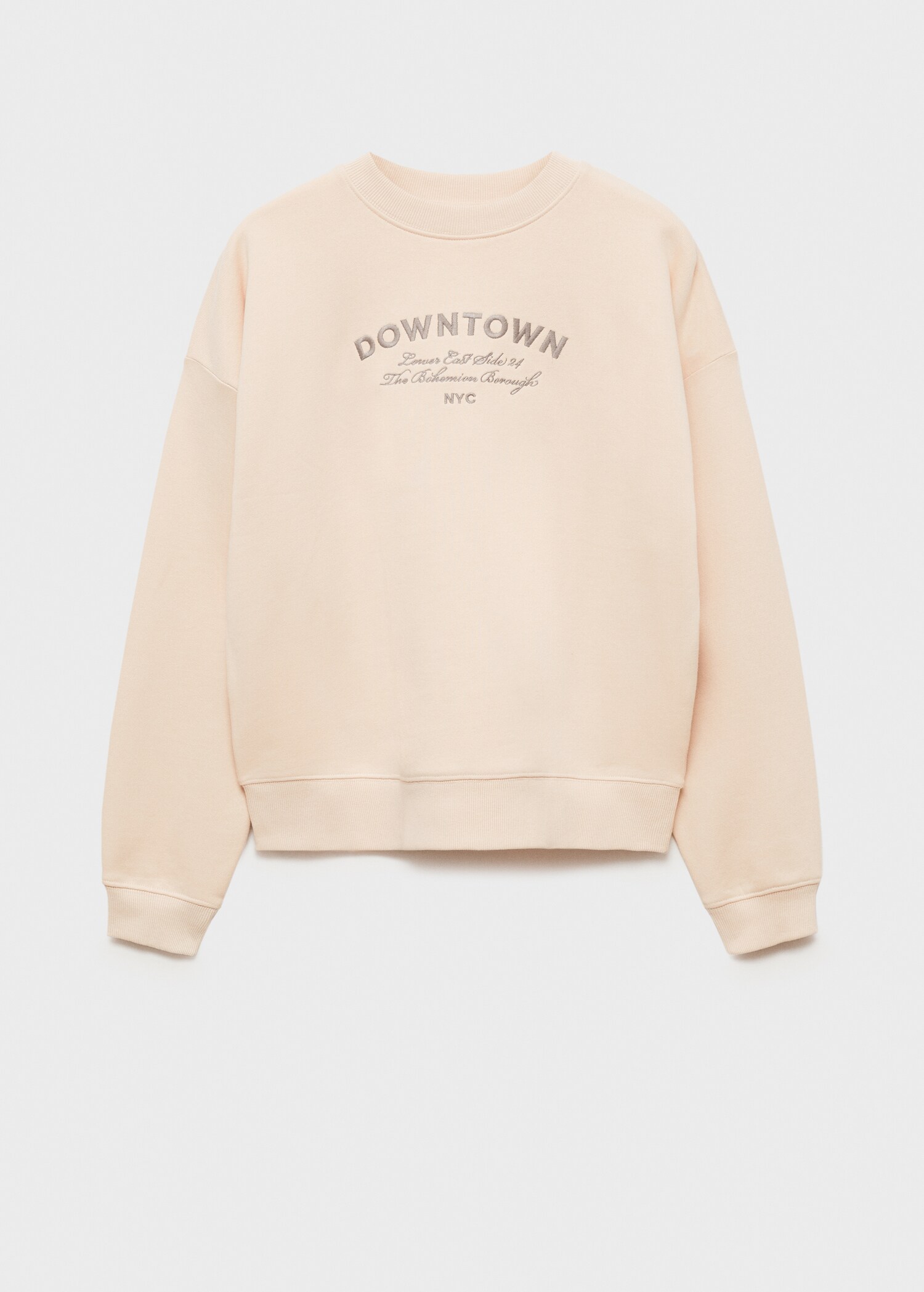 Embroidered detail cotton sweatshirt - Article without model