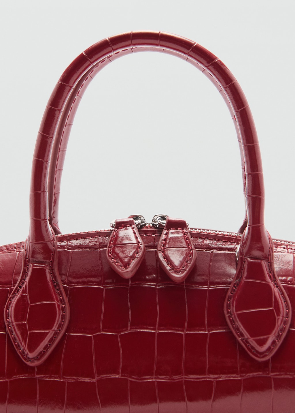Croc effect bag mango sales