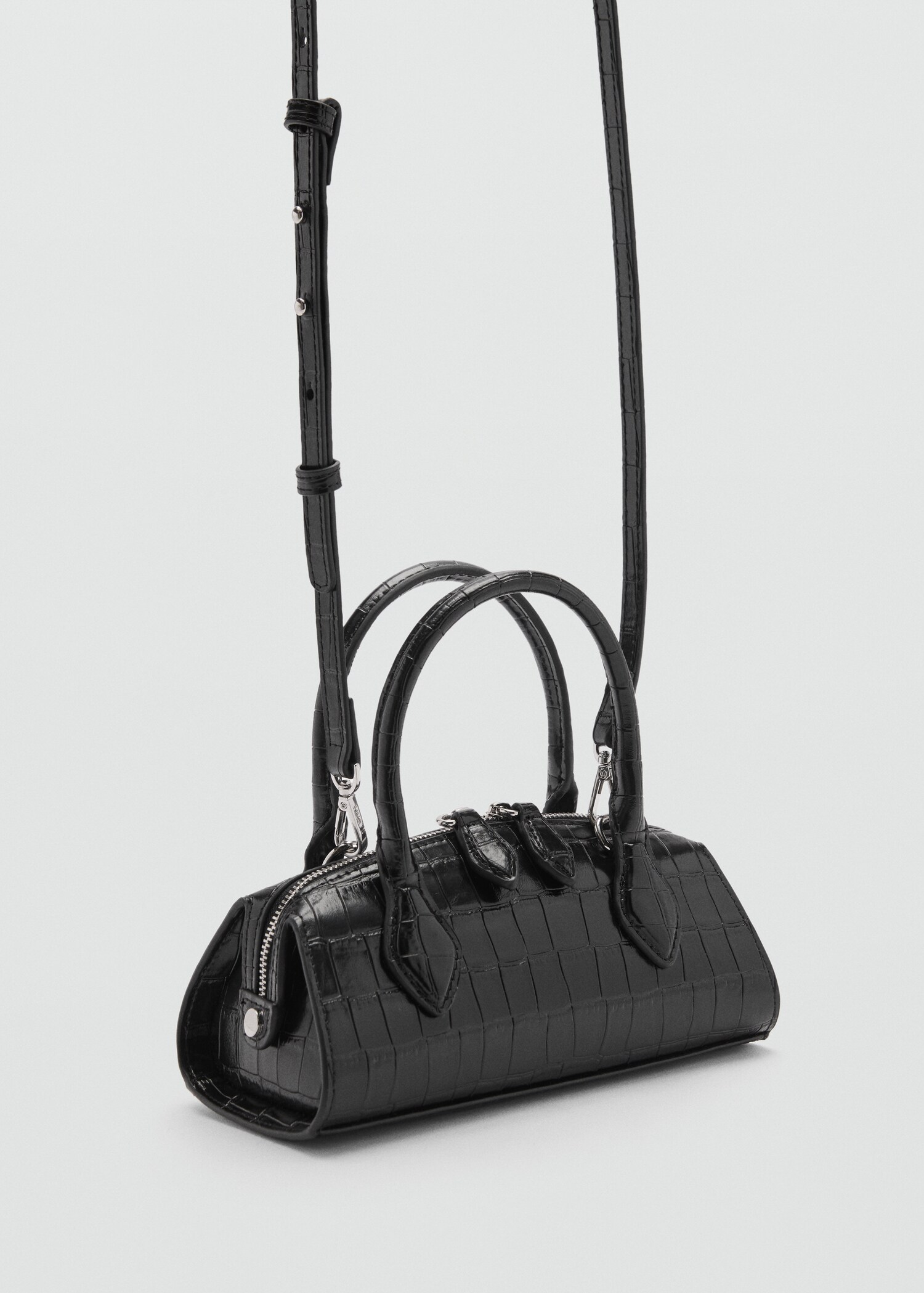 Croc-effect bag - Medium plane