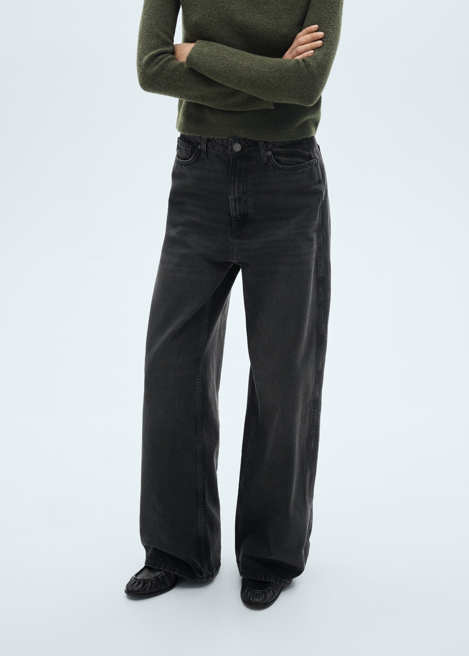 High-waist balloon jeans - Medium plane