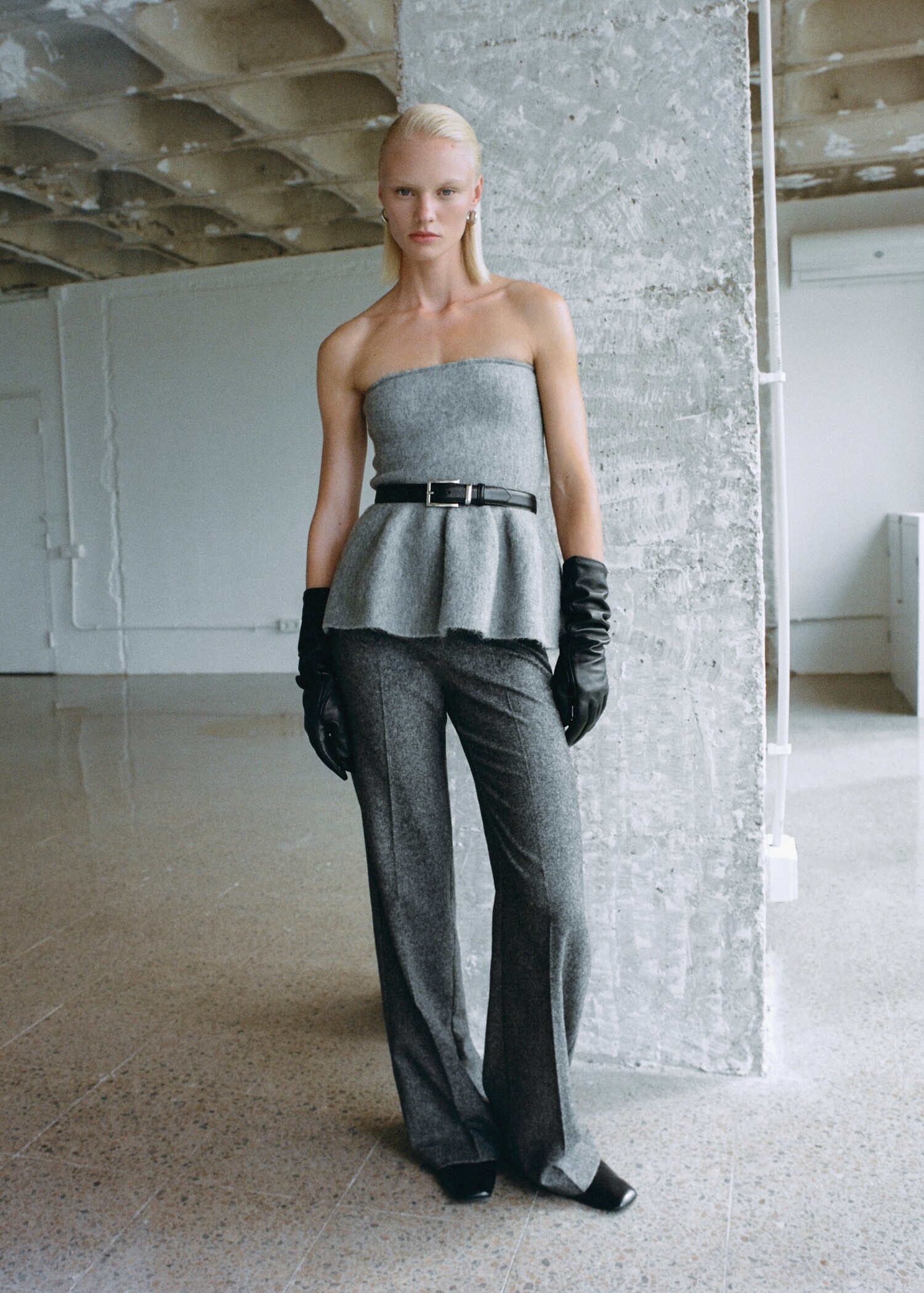 Marbled wool suit trousers - Details of the article 6
