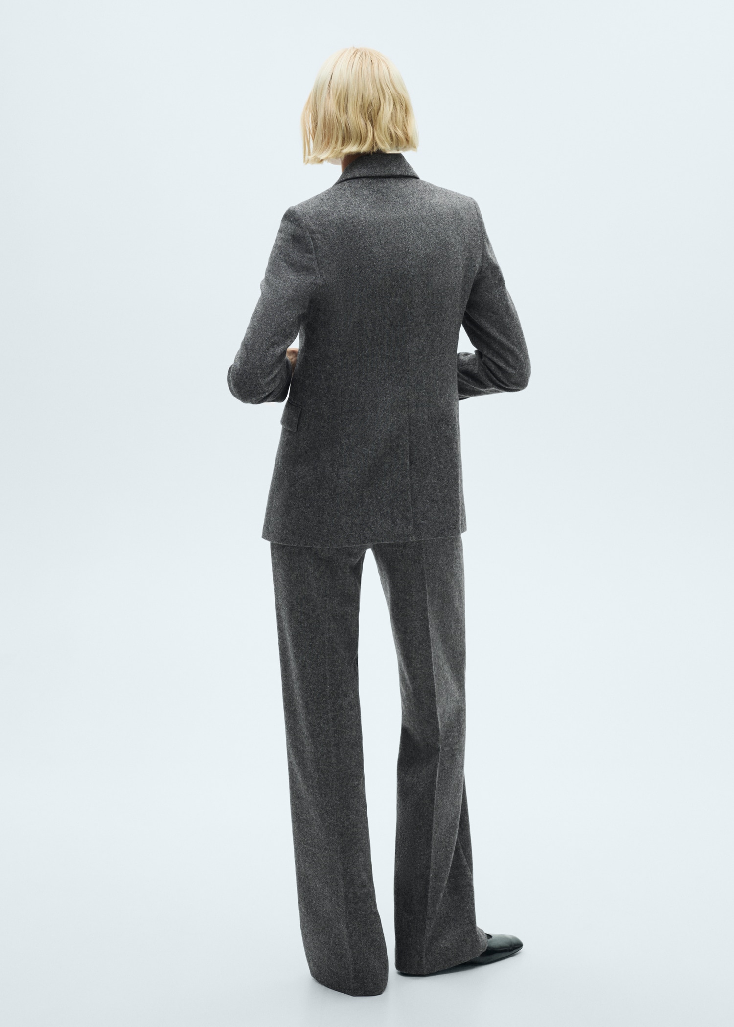 Marbled wool suit trousers - Reverse of the article