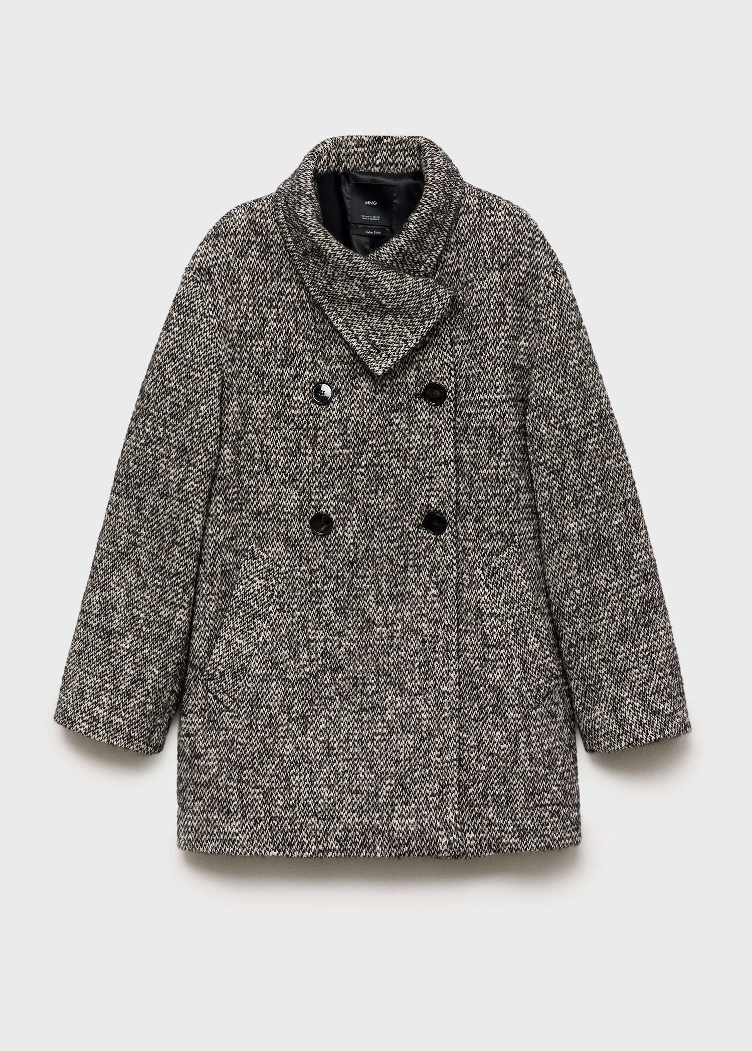 Mottled double-breasted coat - Article without model