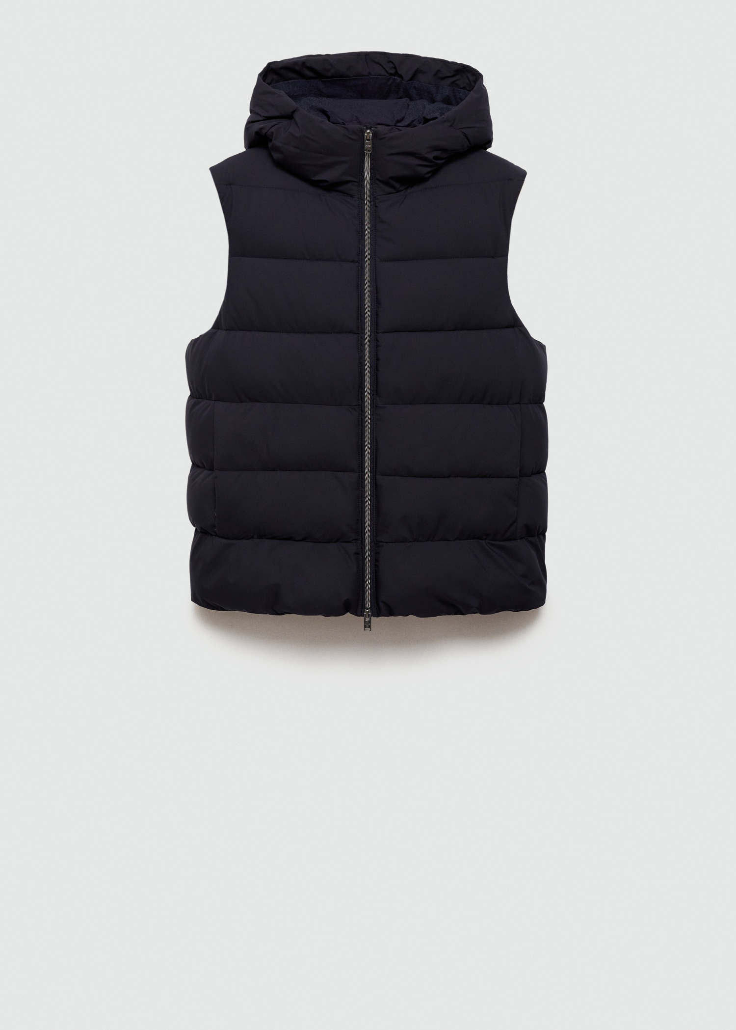 Sin Mangas Chaqueta Negra Niña Zara Capucha Chaleco Acolchado NiÃ