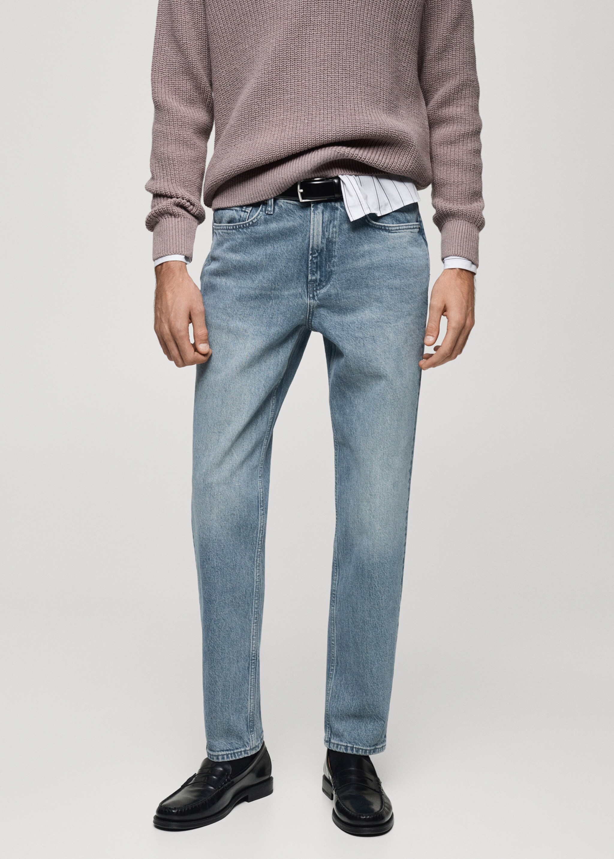 Regular-fit jeans with distressed effect - Medium plane