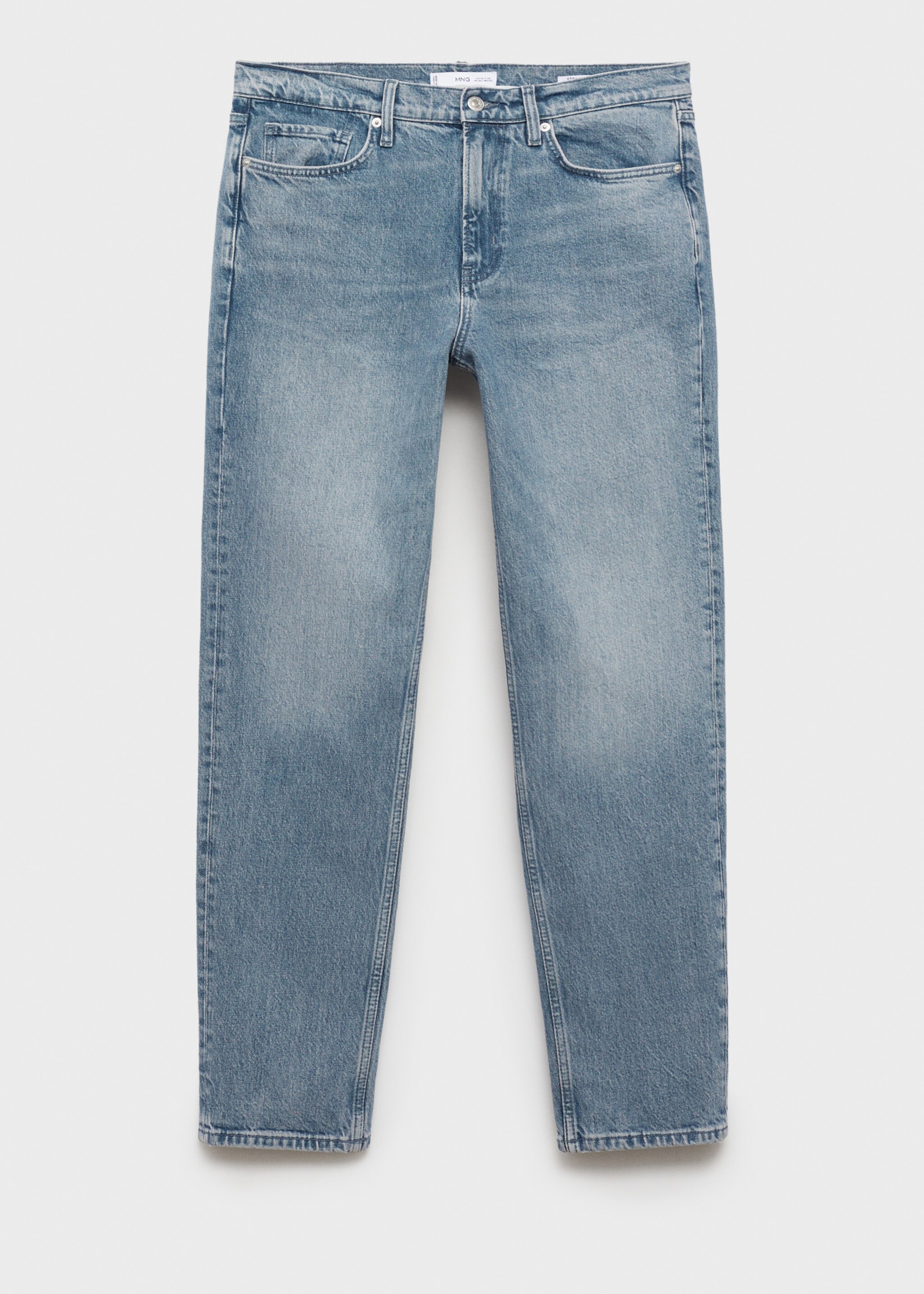 Regular-fit jeans with distressed effect - Article without model