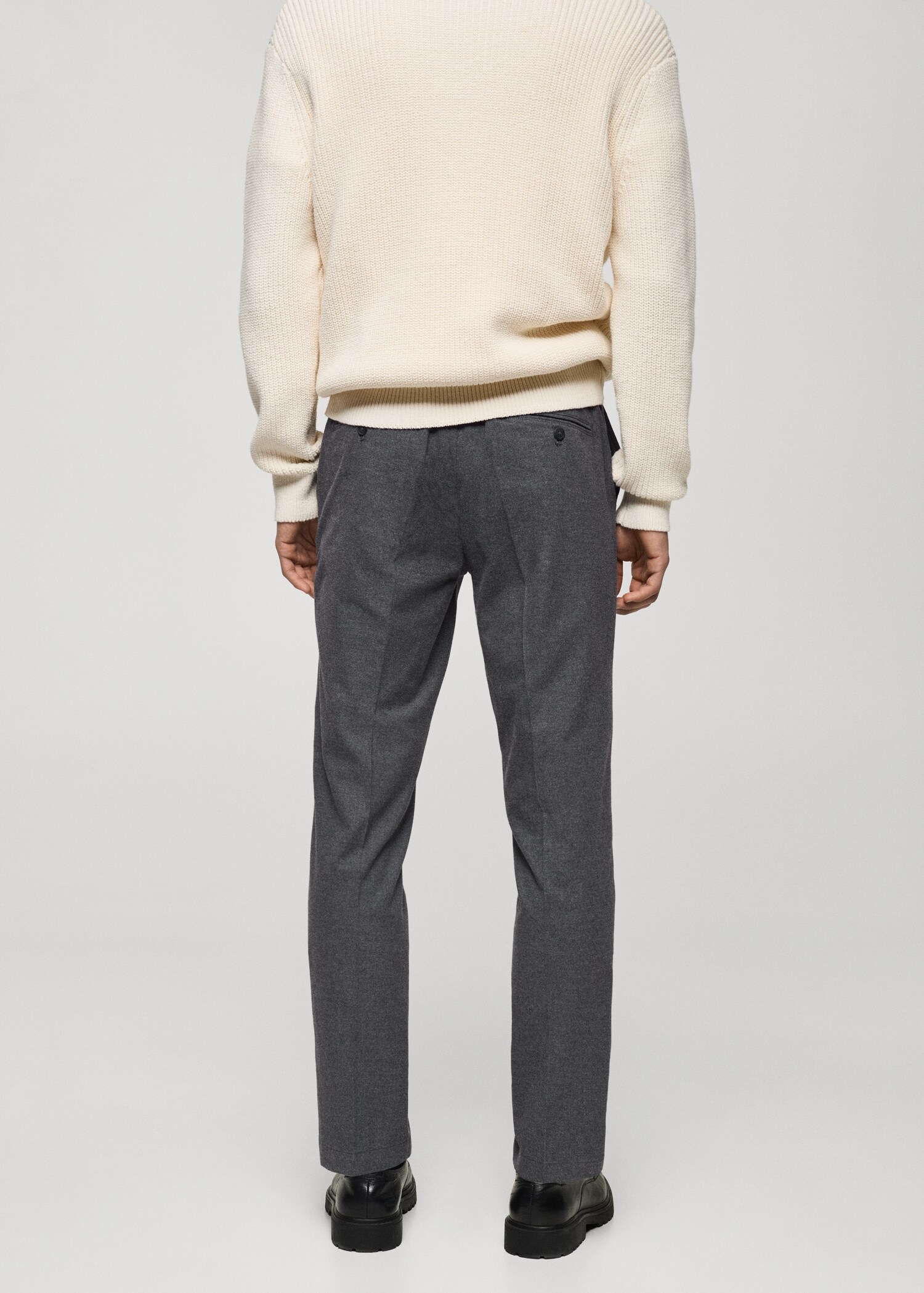 Slim-fit cotton trousers - Reverse of the article