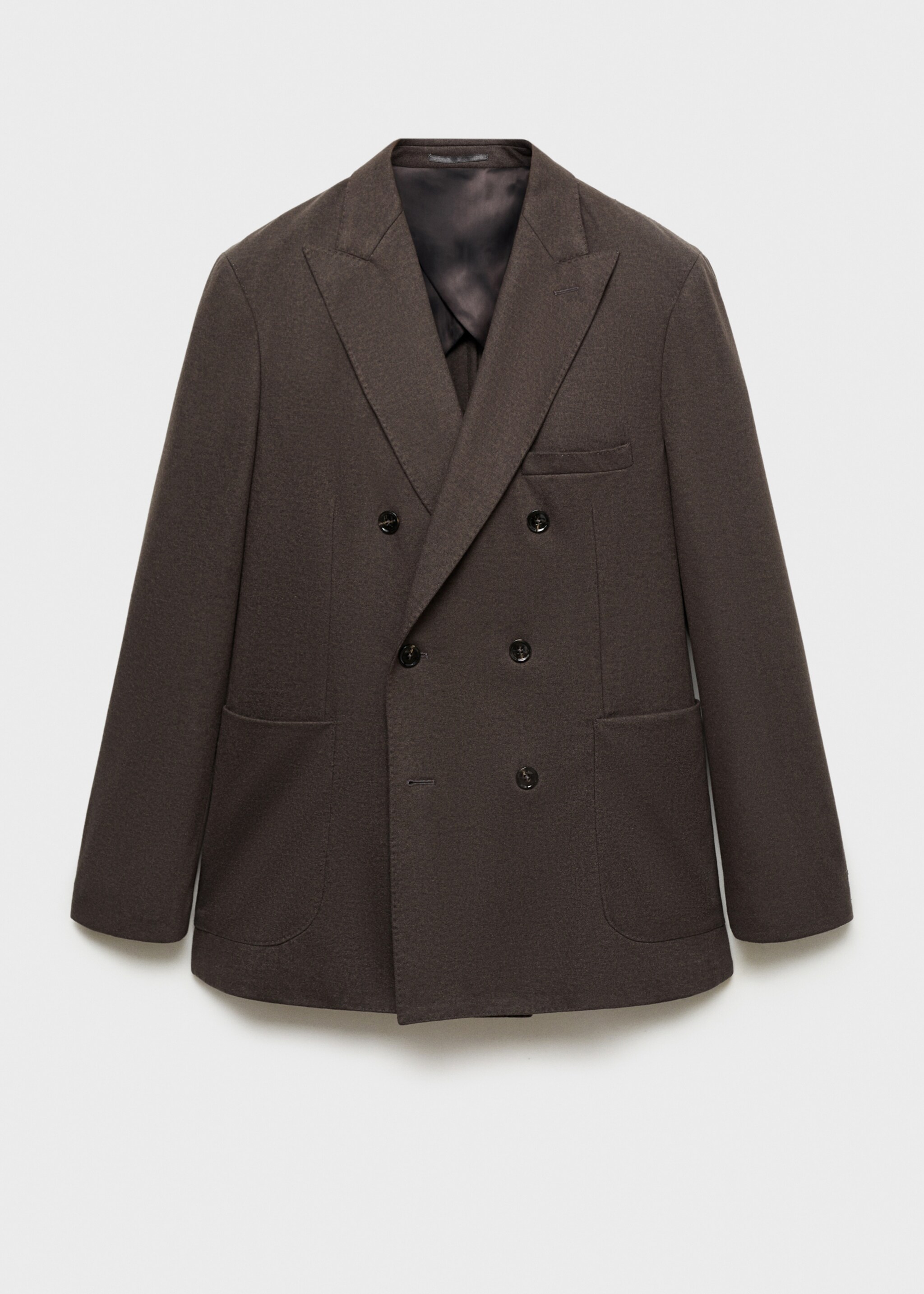 Veste croisée flanelle laine vierge - Article sans modèle