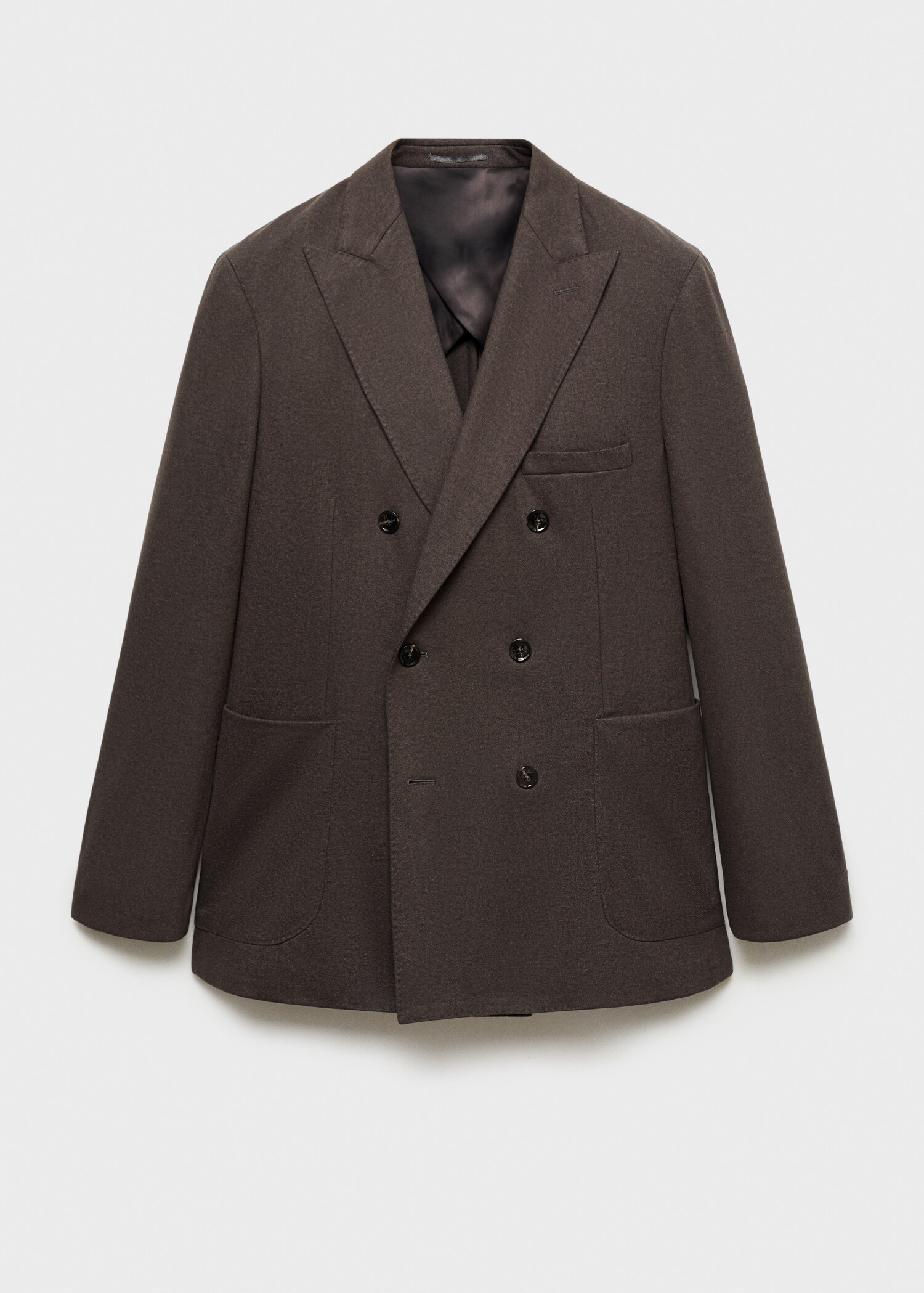 Veste croisée flanelle laine vierge - Article sans modèle