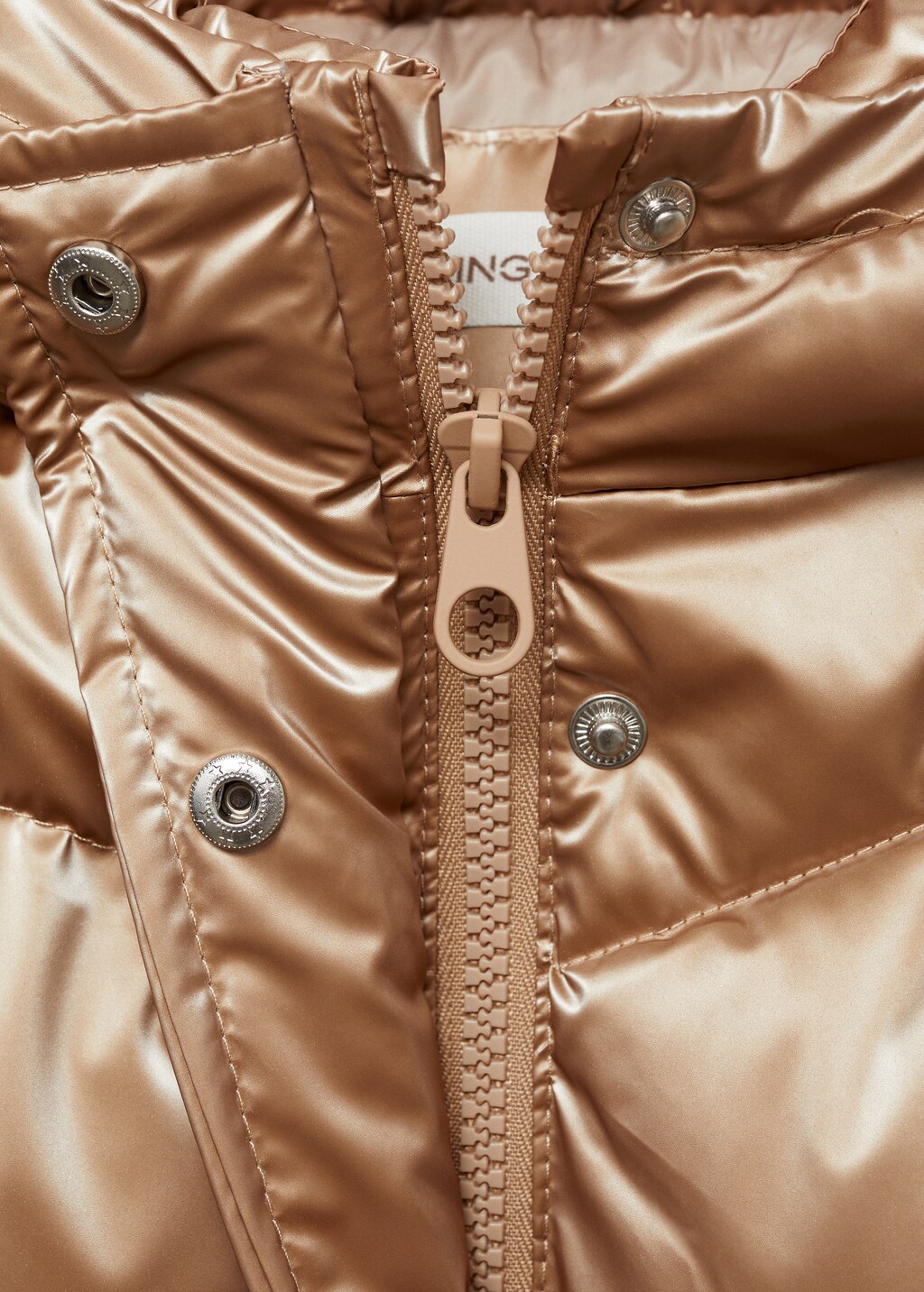 Metallic puffer jacket - Kids | MANGO USA