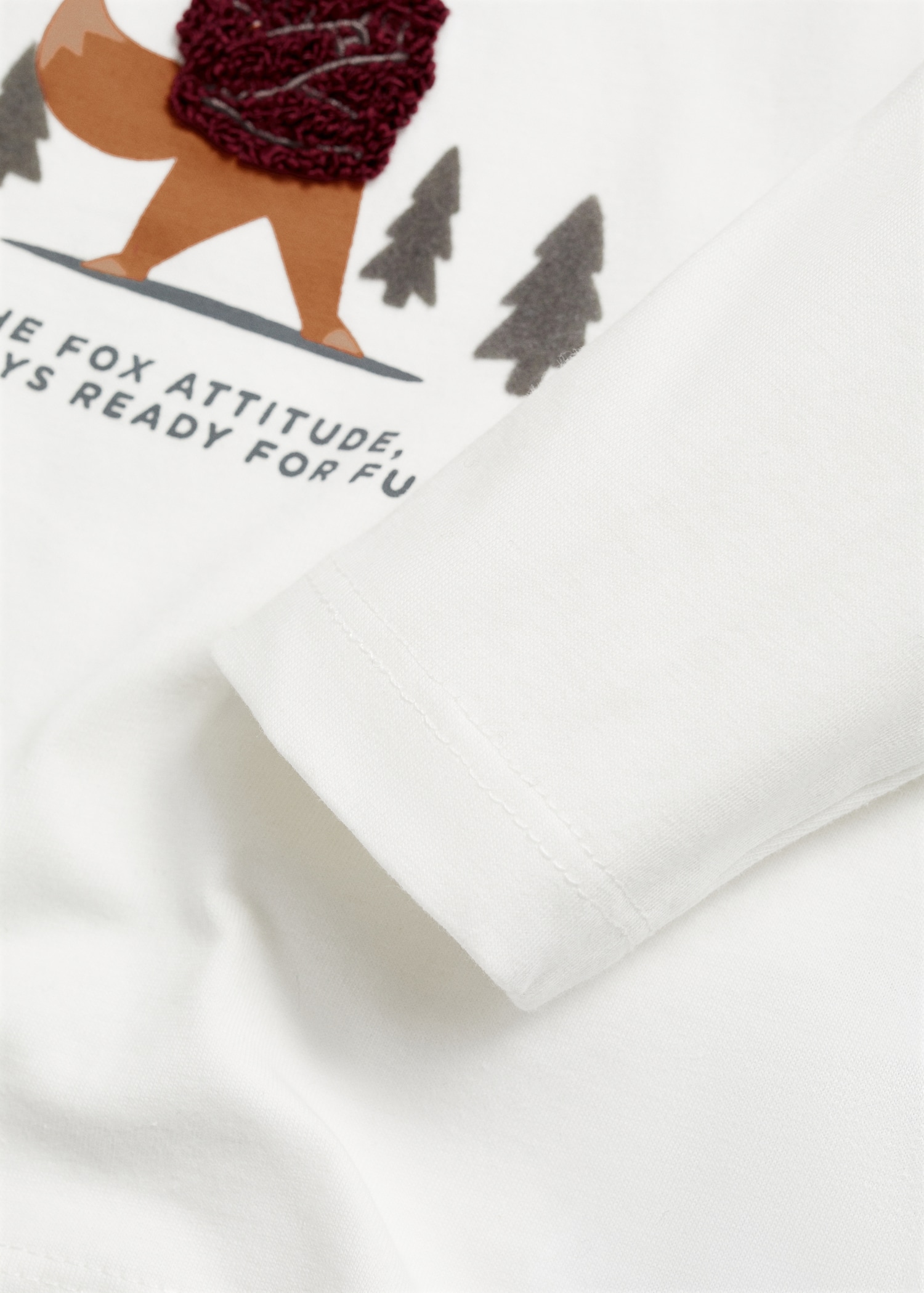 Embroidered detail cotton T-shirt - Details of the article 0