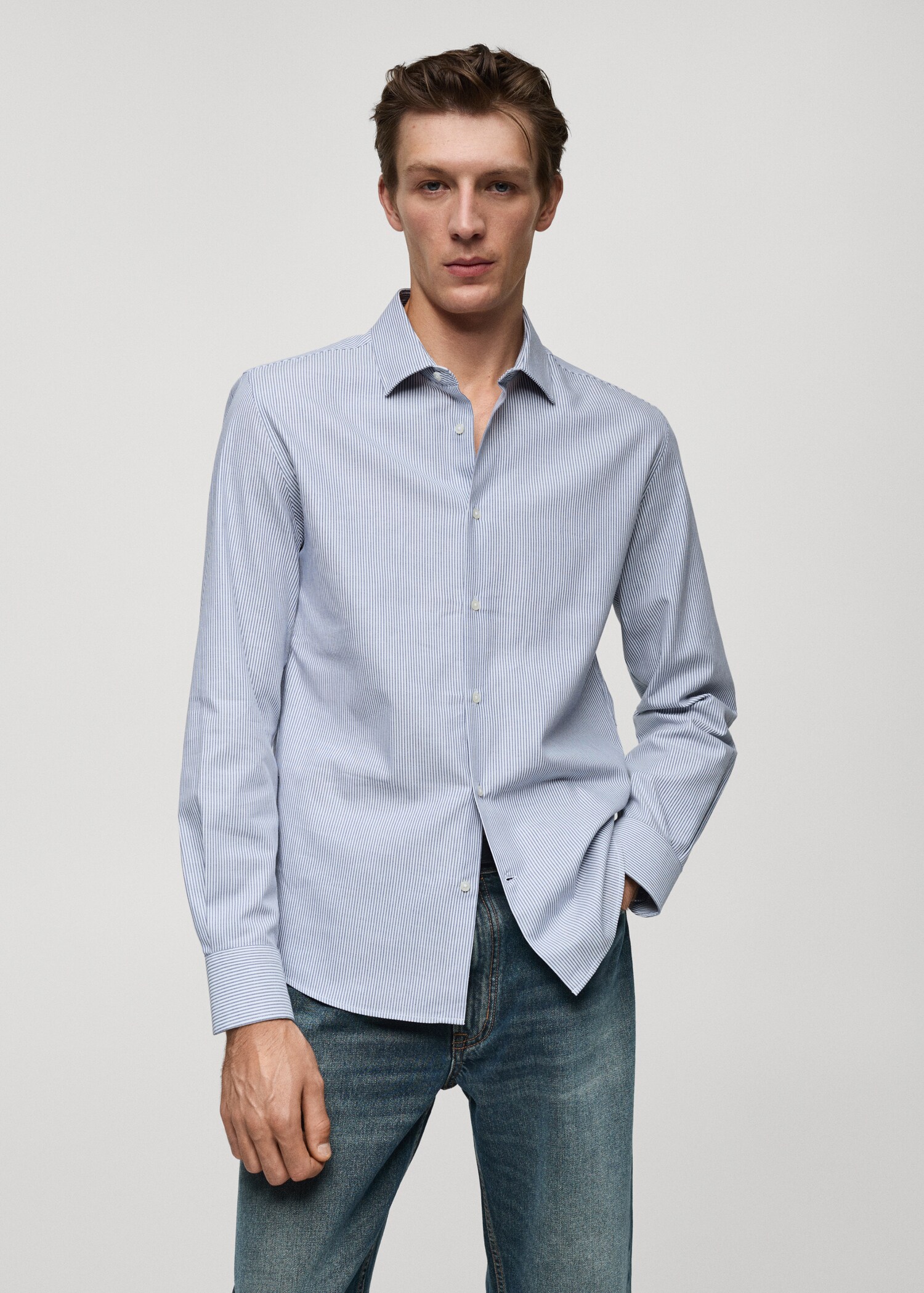 100% cotton flannel shirt with kodak stripes - Medium plane