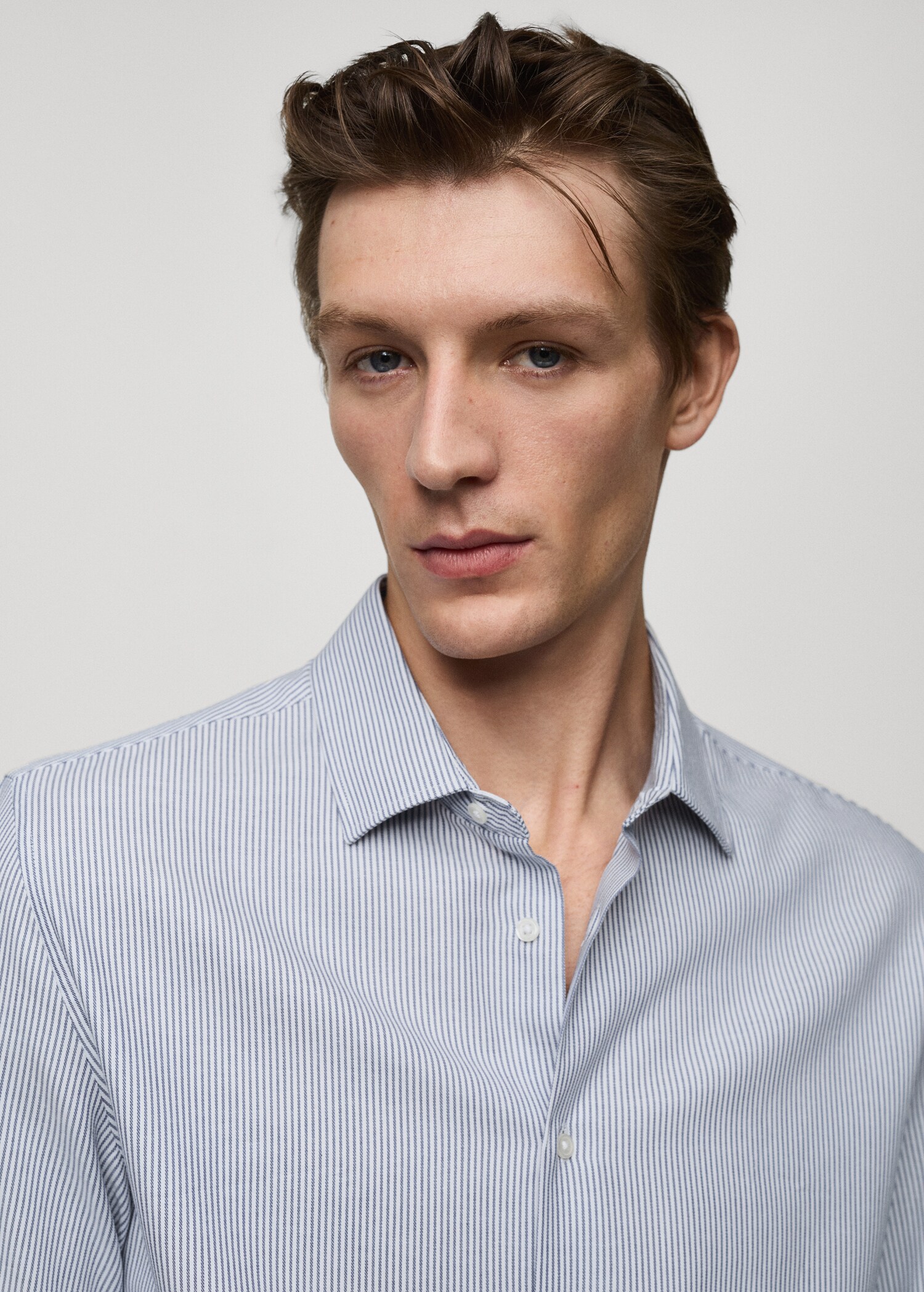 100% cotton flannel shirt with kodak stripes - Details of the article 1