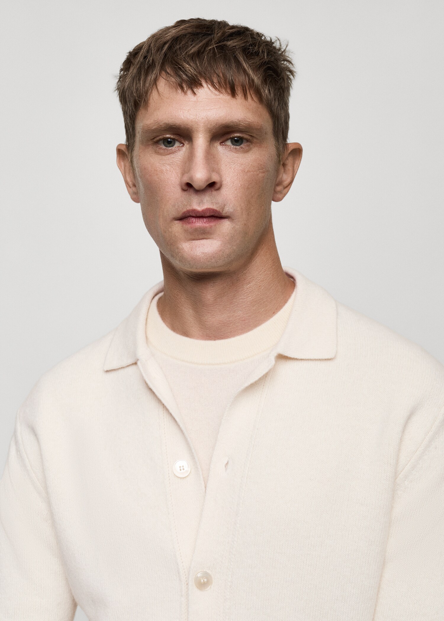 Rib-knit wool cardigan - Details of the article 1