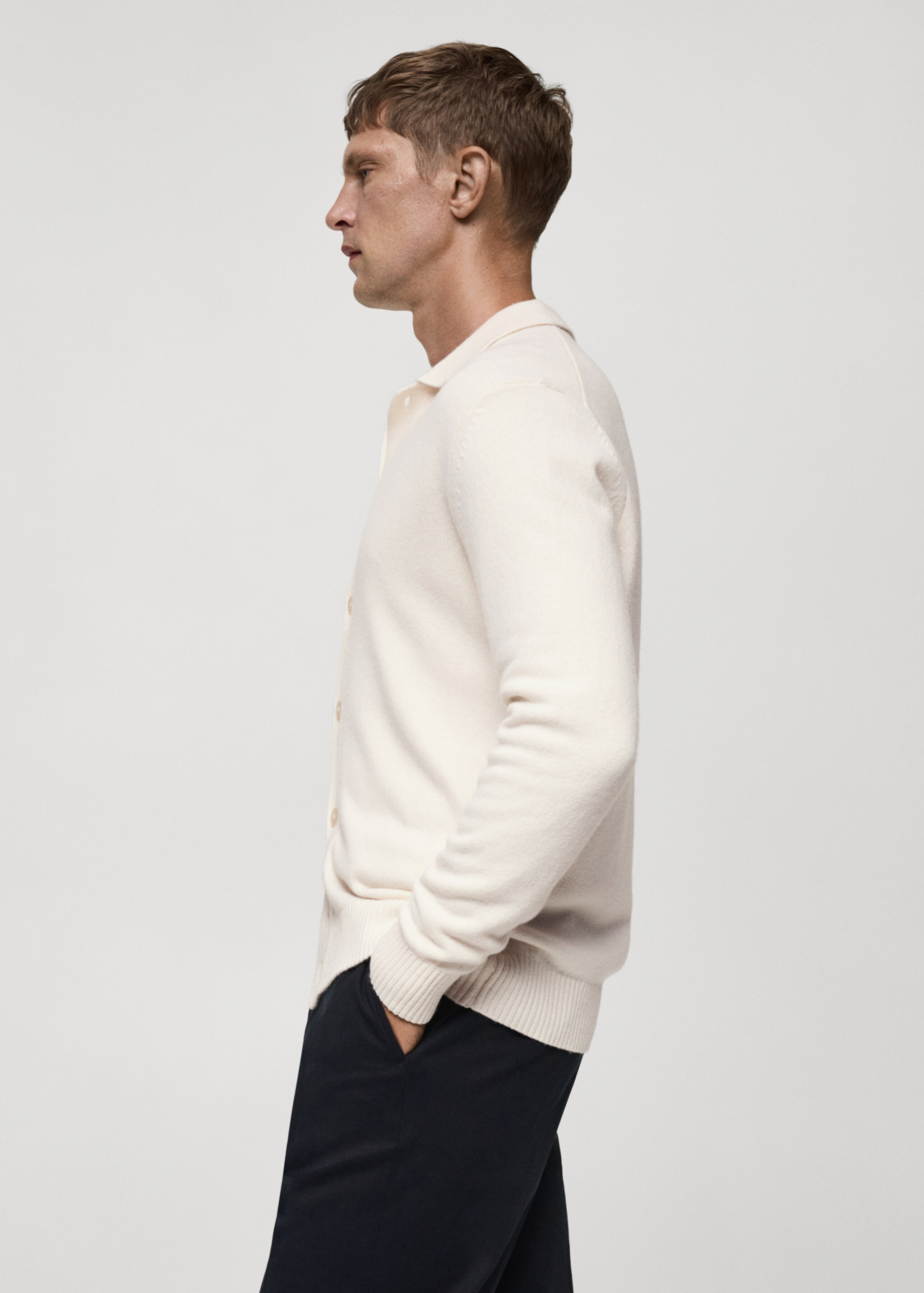 Rib-knit wool cardigan - Details of the article 2