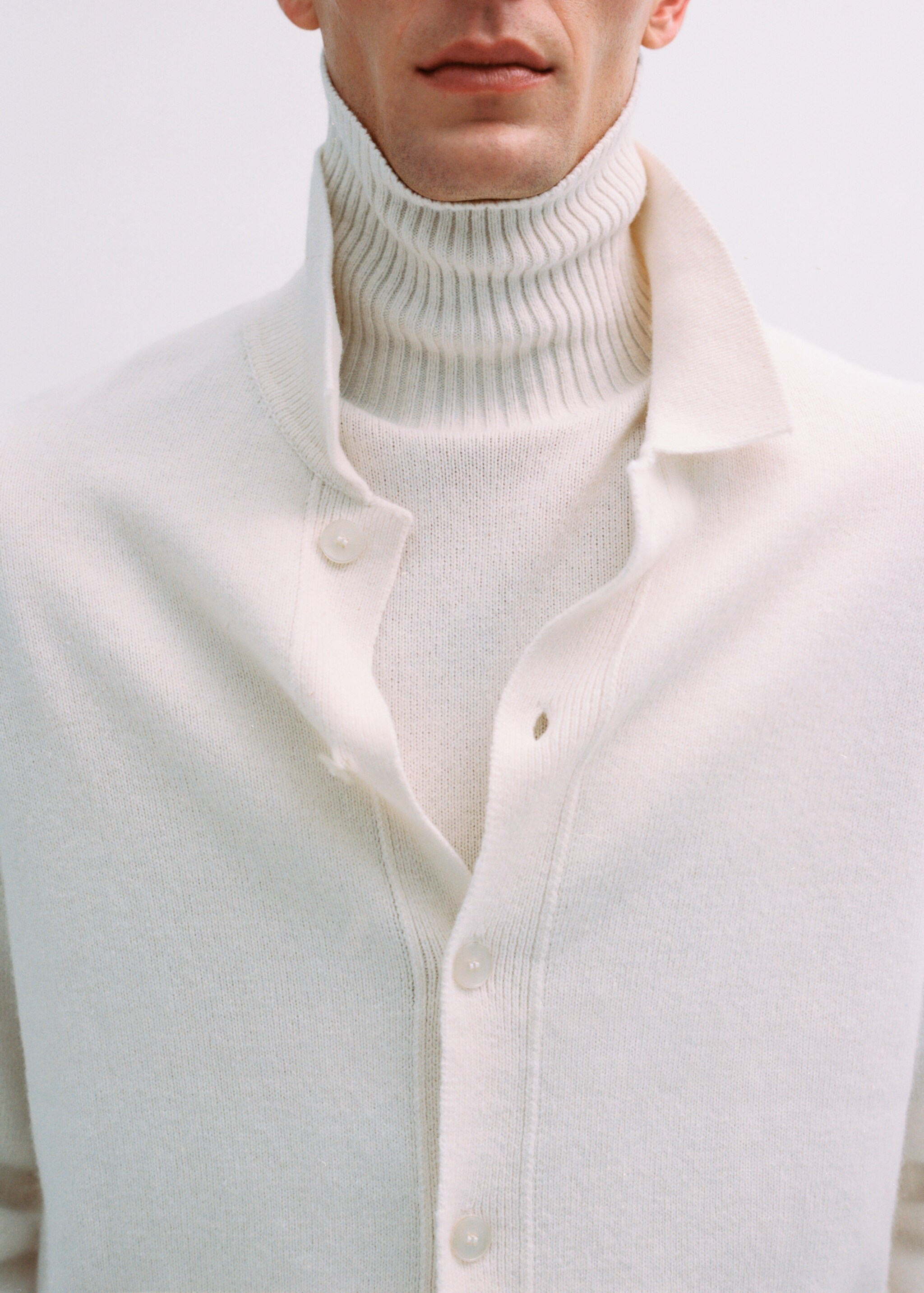 Rib-knit wool cardigan - Details of the article 3