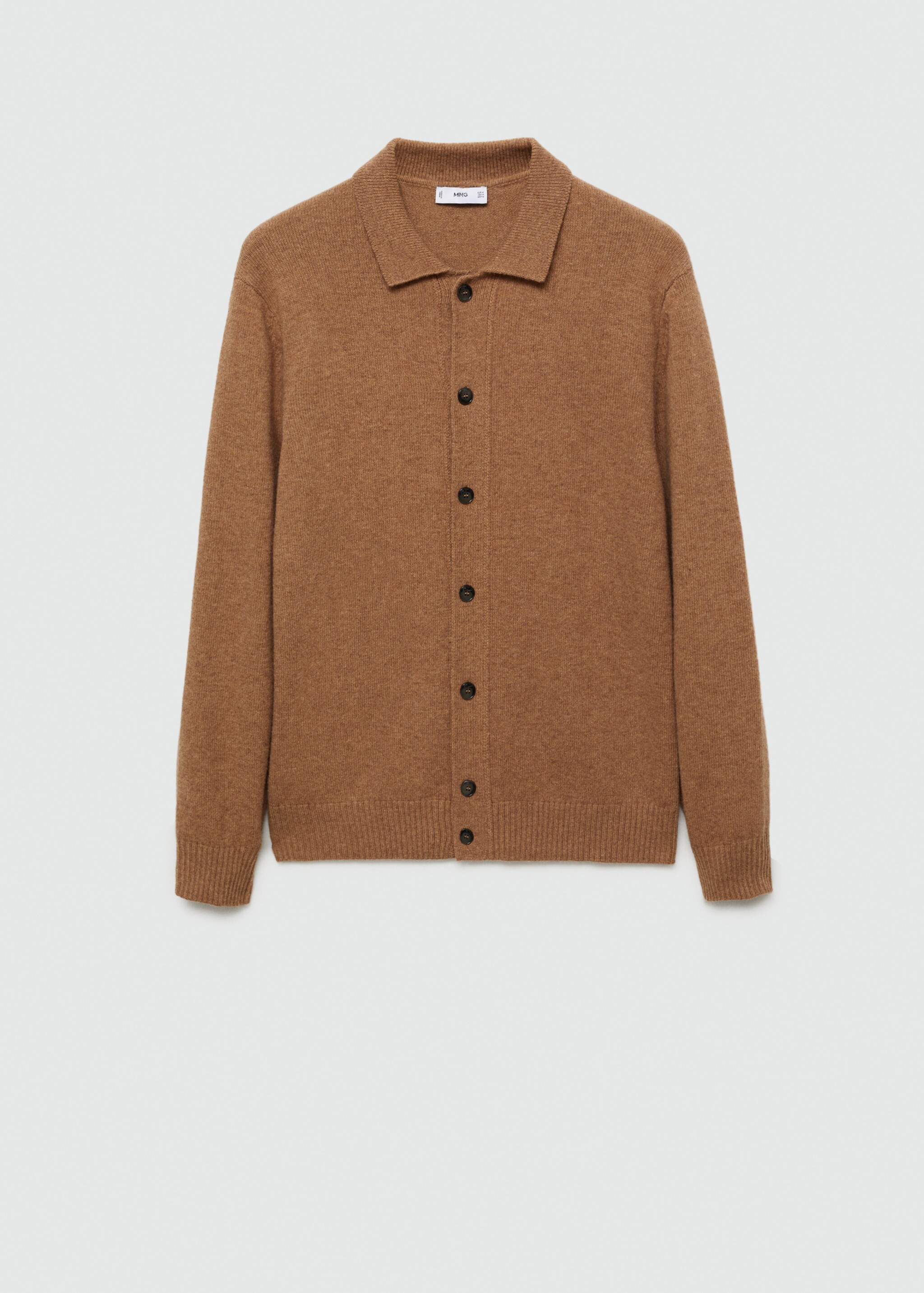 Rib-knit wool cardigan - Article without model