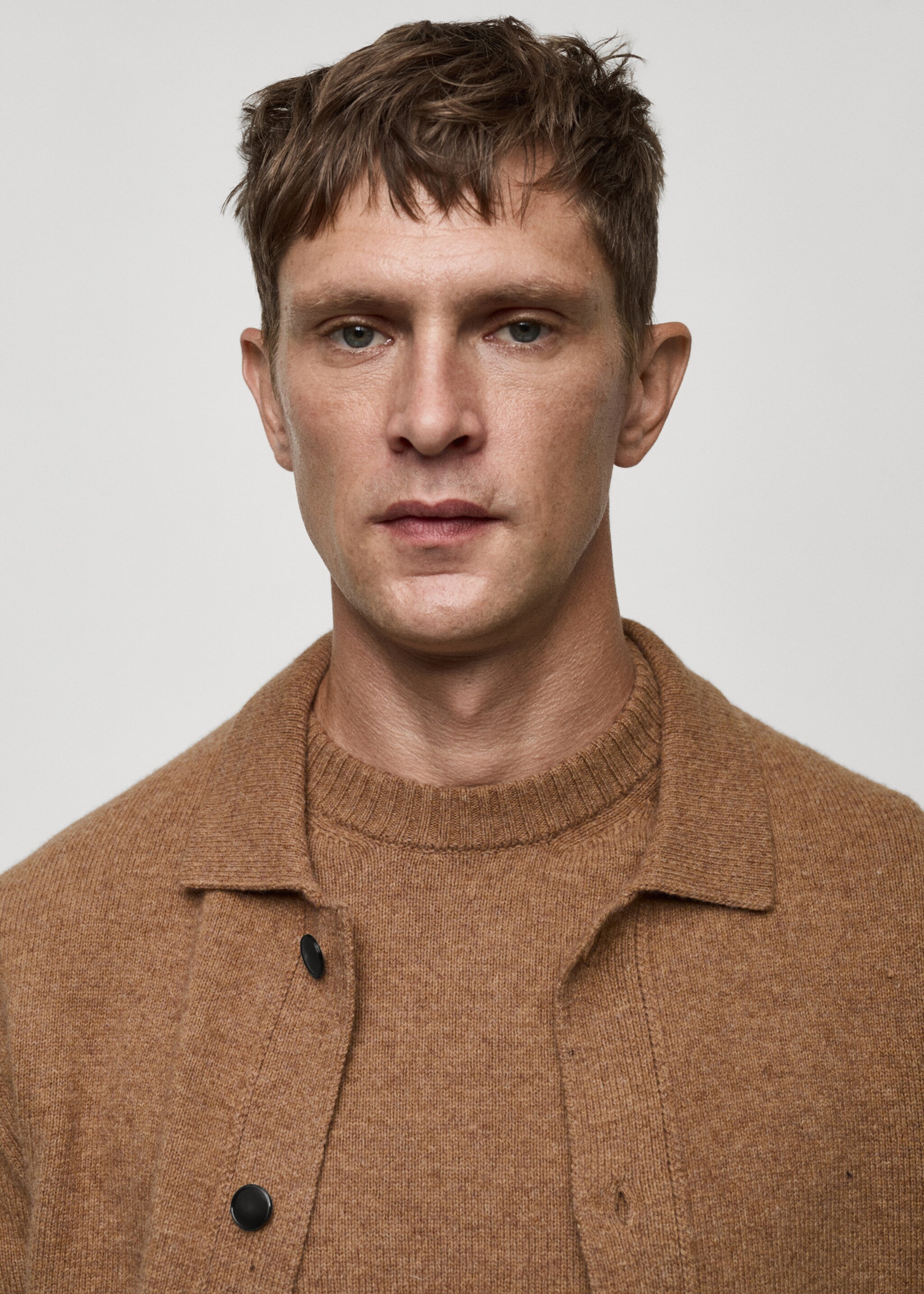 Rib-knit wool cardigan - Details of the article 1