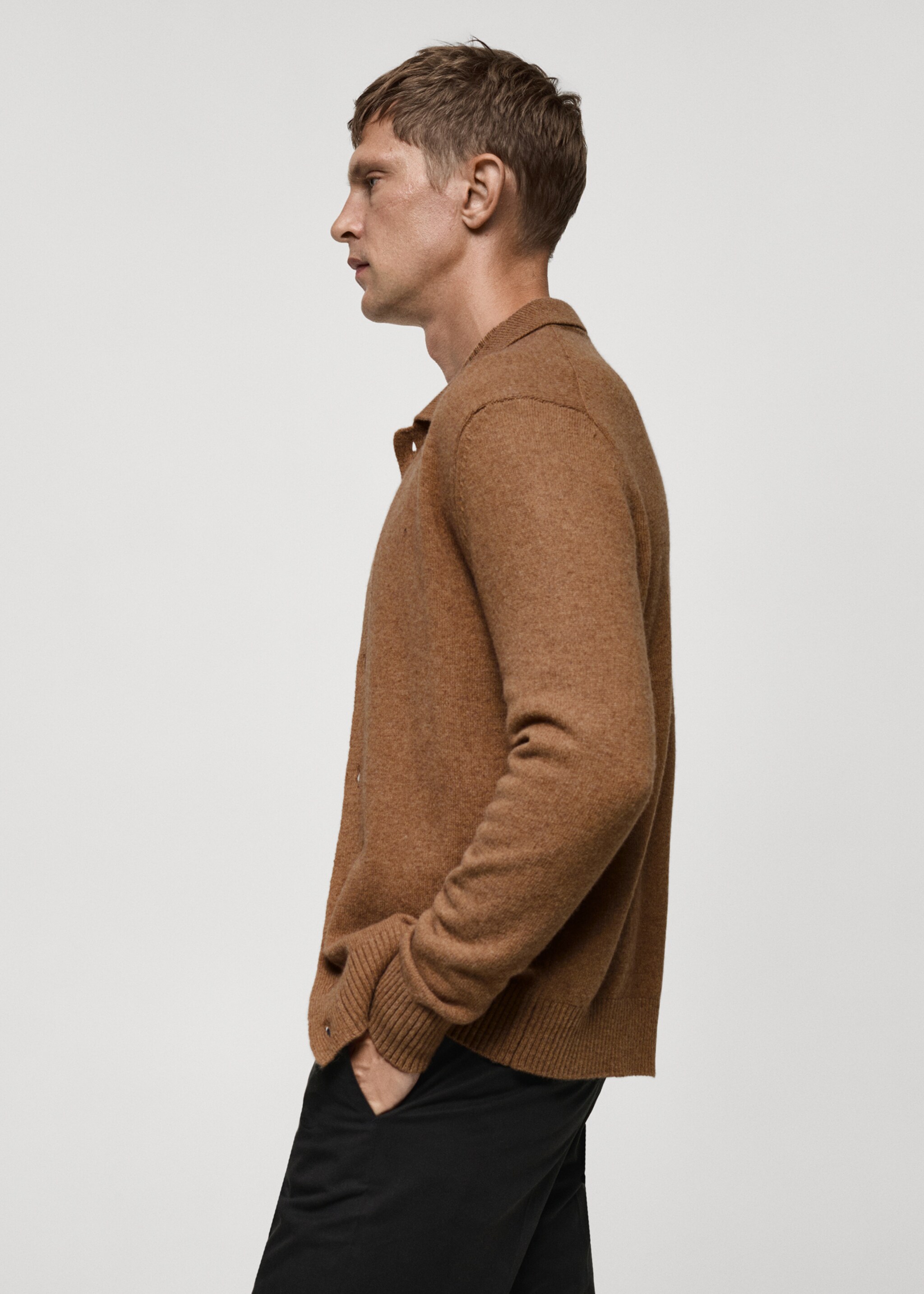 Rib-knit wool cardigan - Details of the article 2