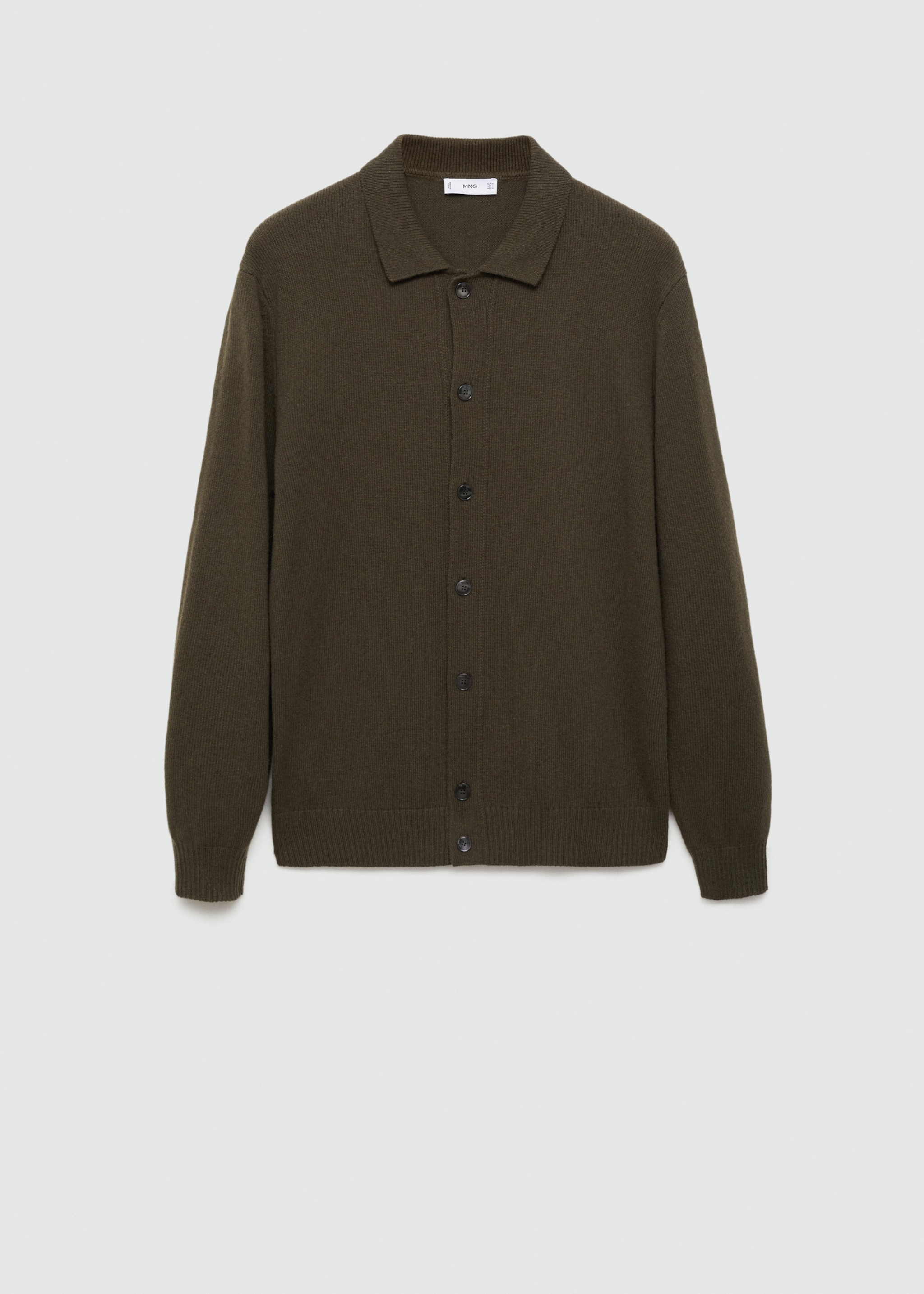 Rib-knit wool cardigan - Article without model